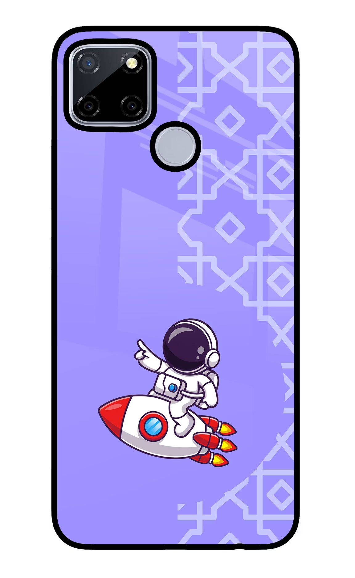 Cute Astronaut Realme C12/Narzo 20 Glass Case - Cute Astronaut Realme C12/Narzo 20 Glass Case Cute Astronaut Realme C12/Narzo 20 Glass Case