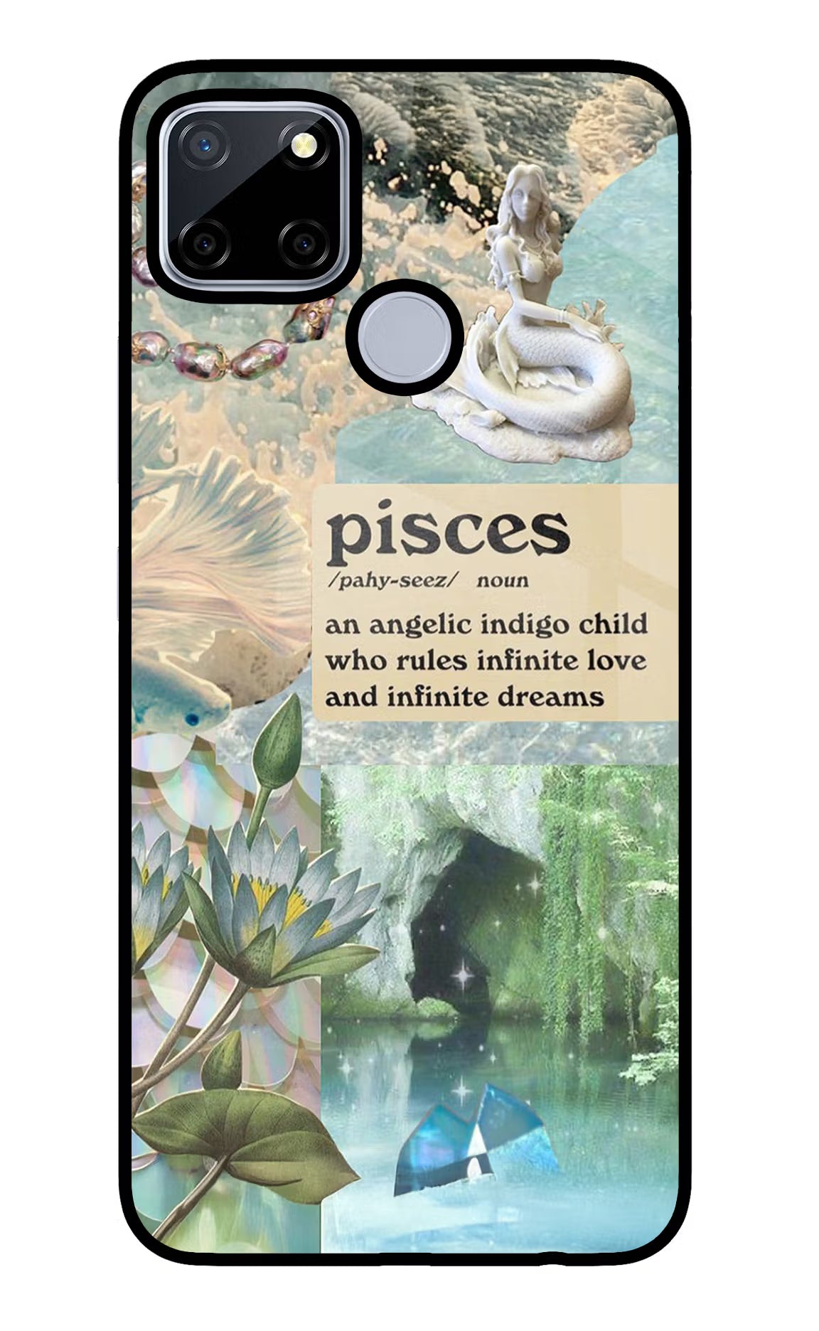 Pisces Zodiac Realme C12/Narzo 20 Glass Case - Pisces Zodiac Realme C12/Narzo 20 Glass Case Pisces Zodiac Realme C12/Narzo 20 Glass Case