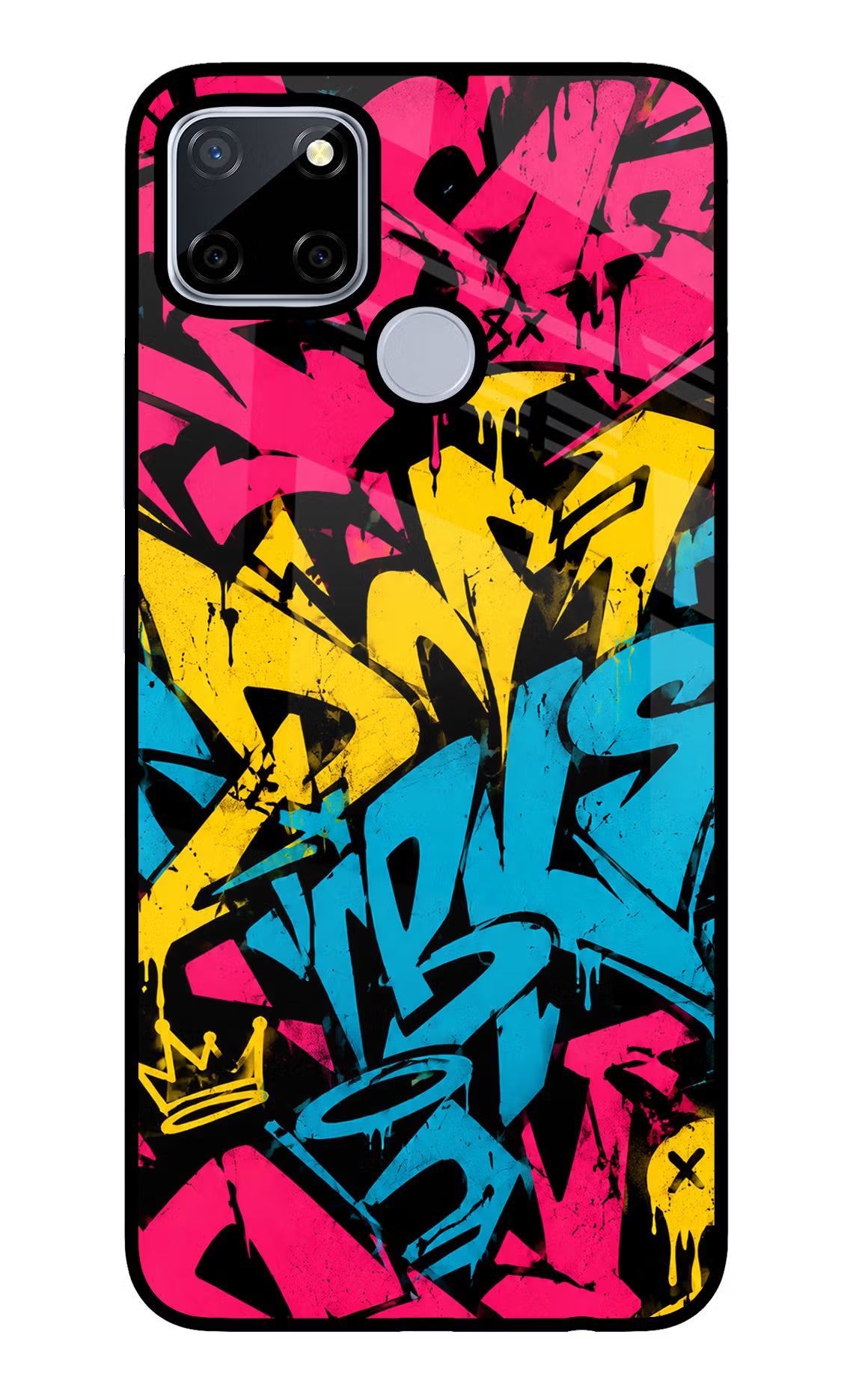Graffiti Vibe Realme C12/Narzo 20 Glass Case - Graffiti Vibe Realme C12/Narzo 20 Glass Case Graffiti Vibe Realme C12/Narzo 20 Glass Case