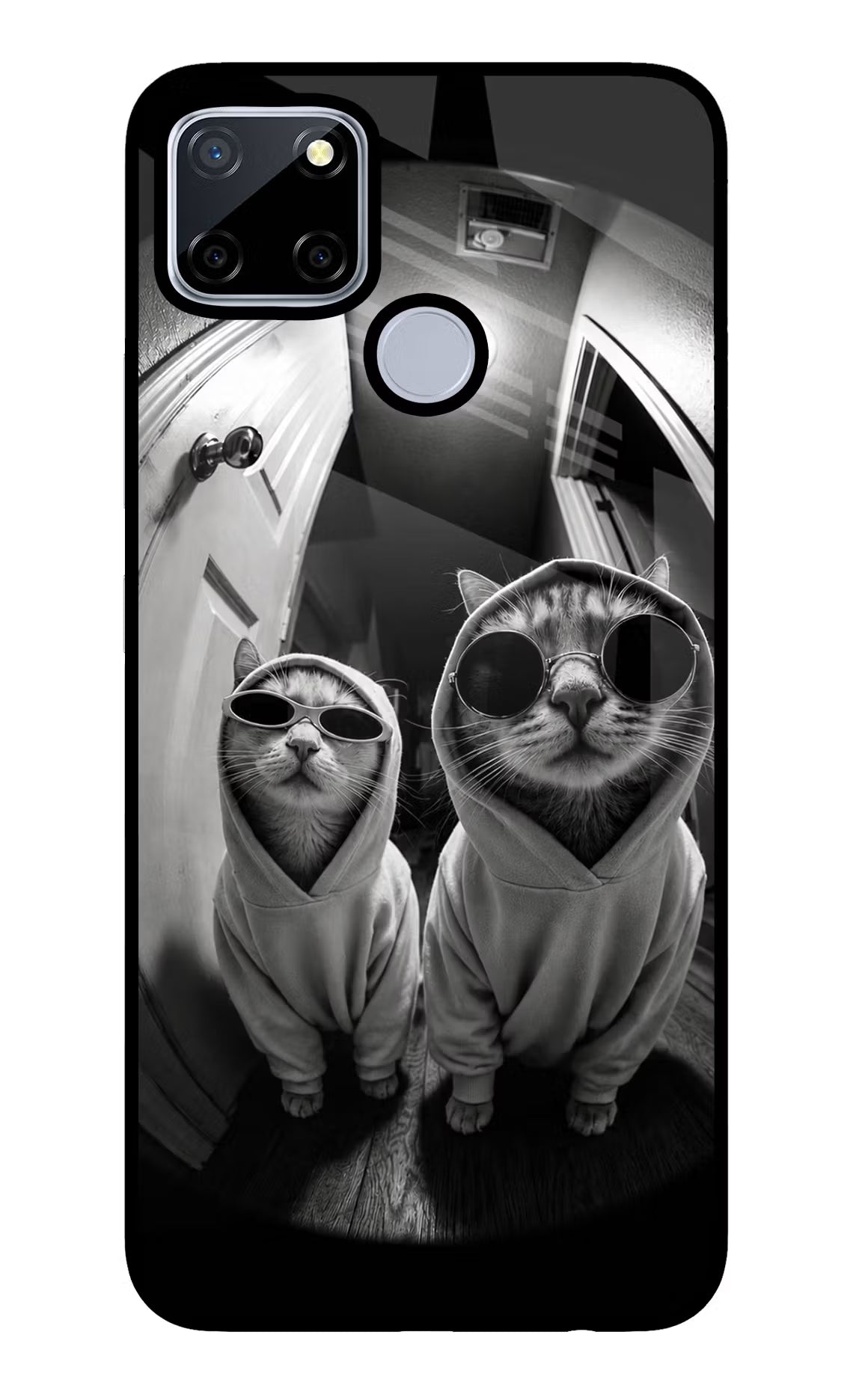 Hood Cats Realme C12/Narzo 20 Glass Case - Hood Cats Realme C12/Narzo 20 Glass Case Hood Cats Realme C12/Narzo 20 Glass Case