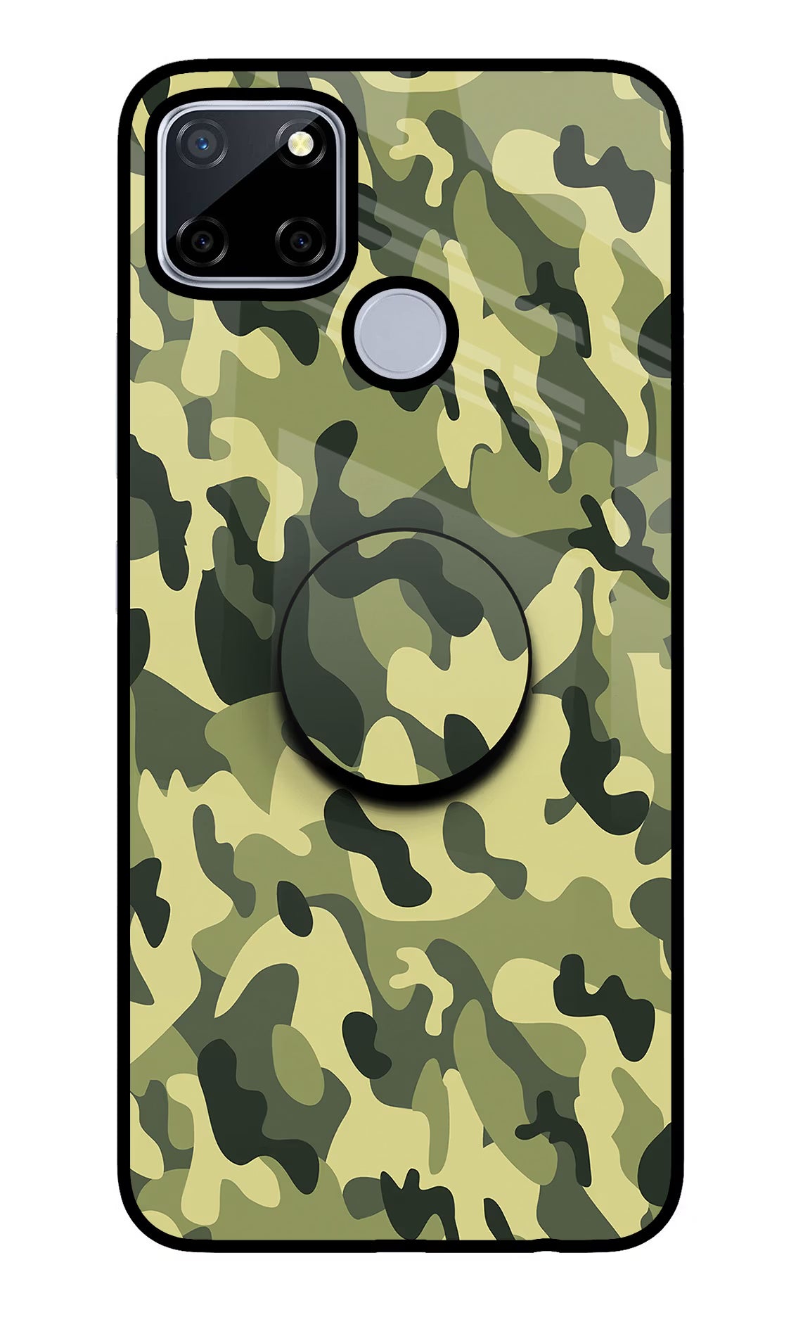Camouflage Realme C12/Narzo 20 Glass Case - Camouflage Realme C12/Narzo 20 Glass Case Camouflage Realme C12/Narzo 20 Glass Case