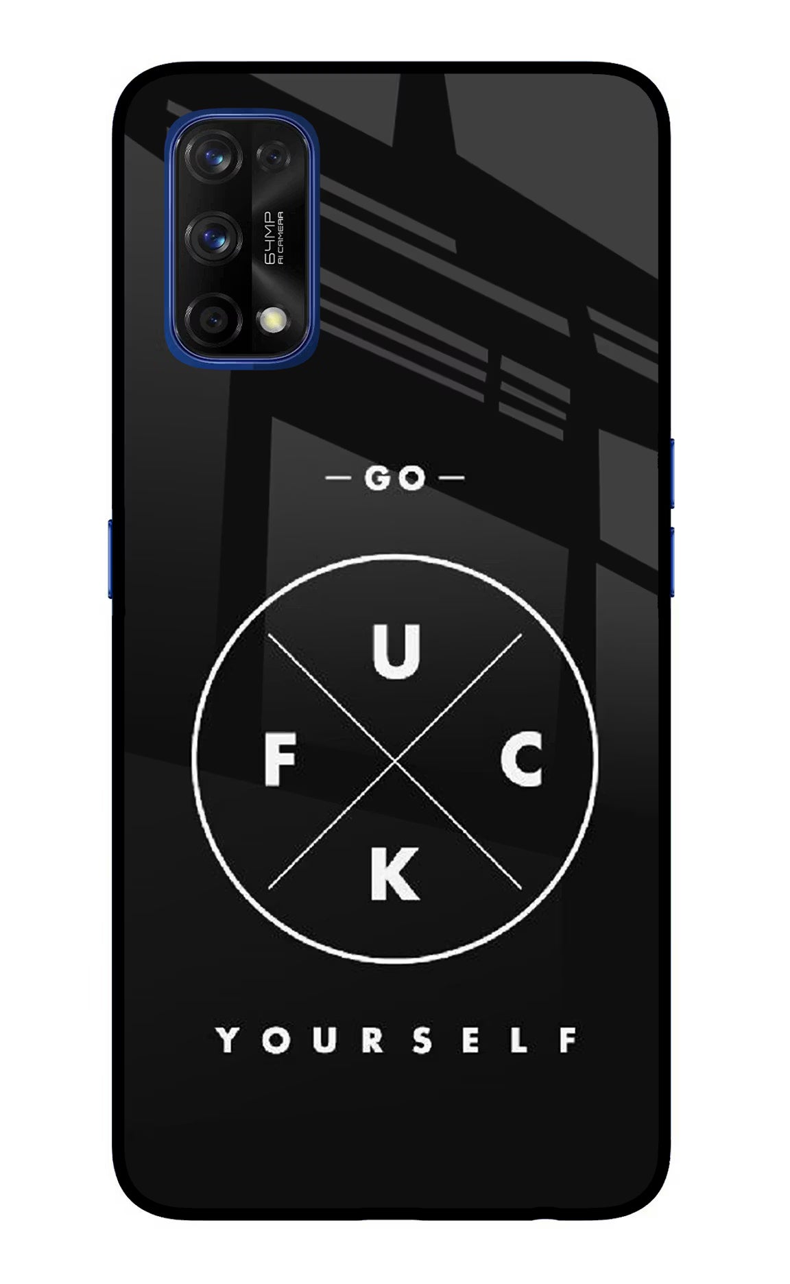 Go Fuck Yourself Realme 7 Pro Back Cover - Go Fuck Yourself Realme 7 Pro Glass Case Back Cover by Casekaro Go Fuck Yourself Realme 7 Pro Glass Case Back Cover by Casekaro