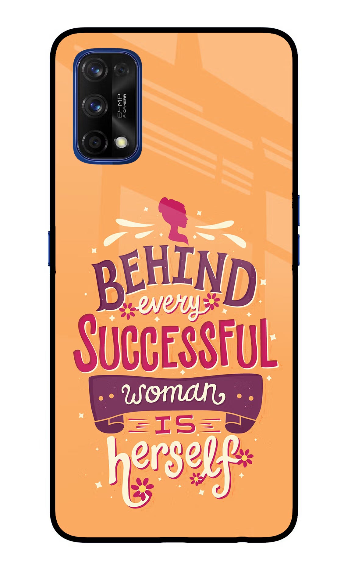 Behind Every Successful Woman There Is Herself Realme 7 Pro Back Cover - Behind Every Successful Woman There Is Herself Realme 7 Pro Glass Case Back Cover by Casekaro Behind Every Successful Woman There Is Herself Realme 7 Pro Glass Case Back Cover by Casekaro