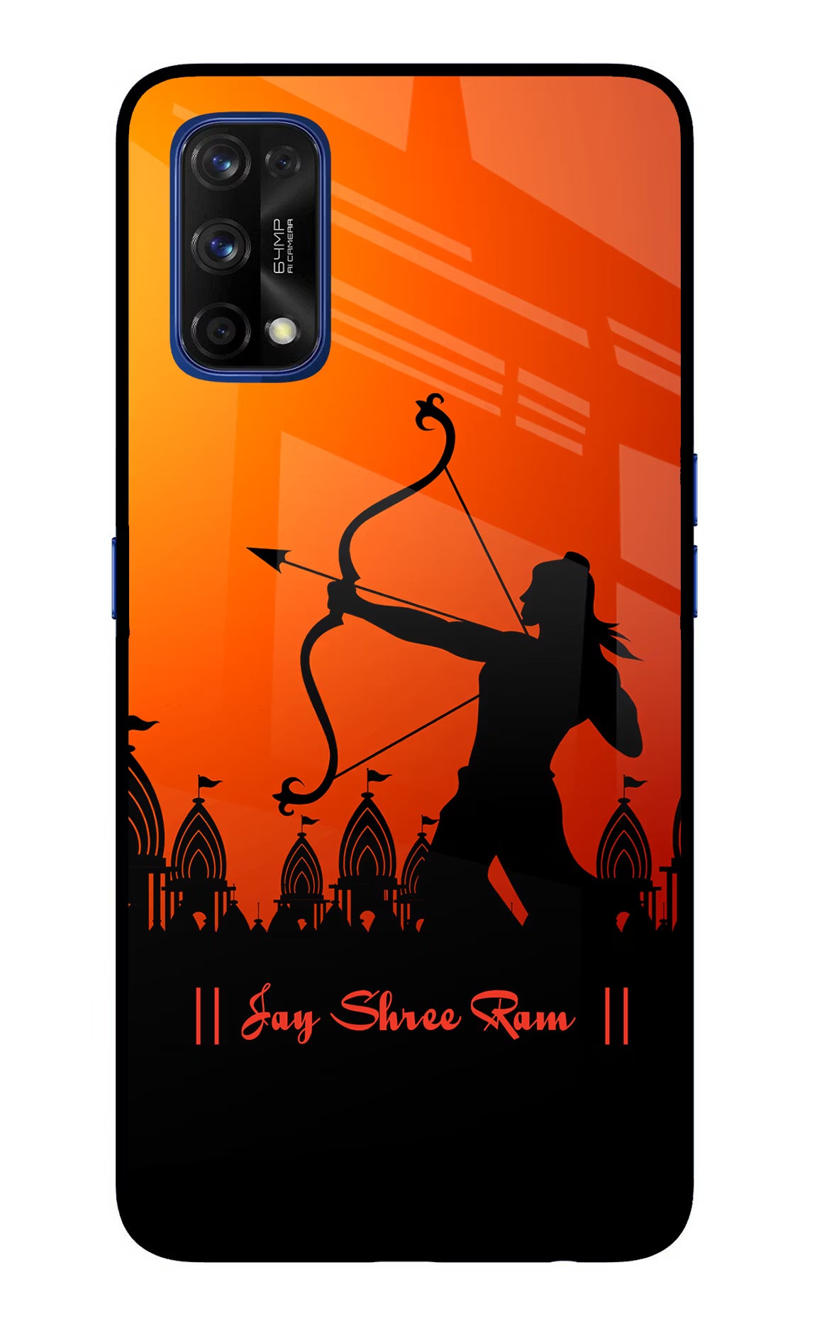 Lord Ram - 4 Realme 7 Pro Back Cover - Lord Ram - 4 Realme 7 Pro Glass Case Back Cover by Casekaro Lord Ram - 4 Realme 7 Pro Glass Case Back Cover by Casekaro