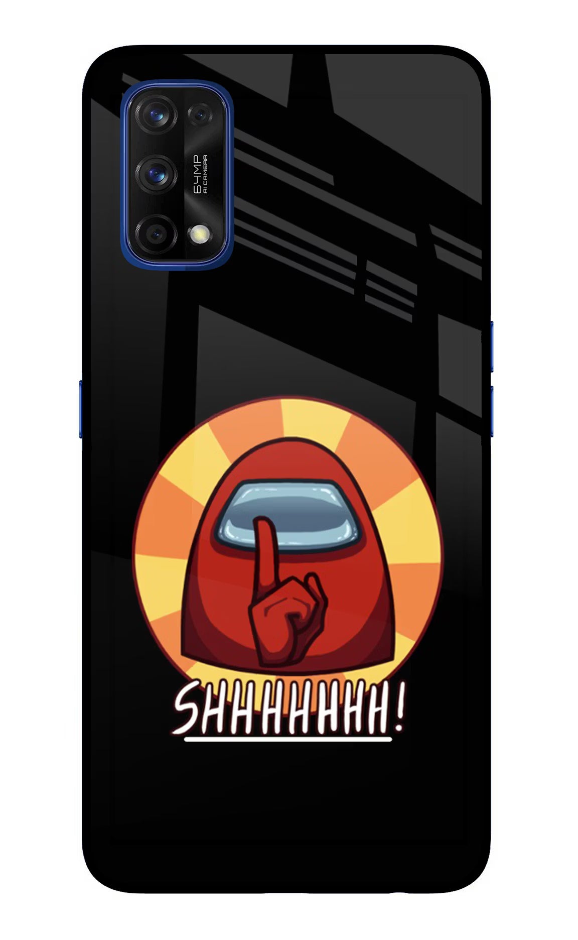 Among Us Shhh! Realme 7 Pro Back Cover - Among Us Shhh! Realme 7 Pro Glass Case Back Cover by Casekaro Among Us Shhh! Realme 7 Pro Glass Case Back Cover by Casekaro