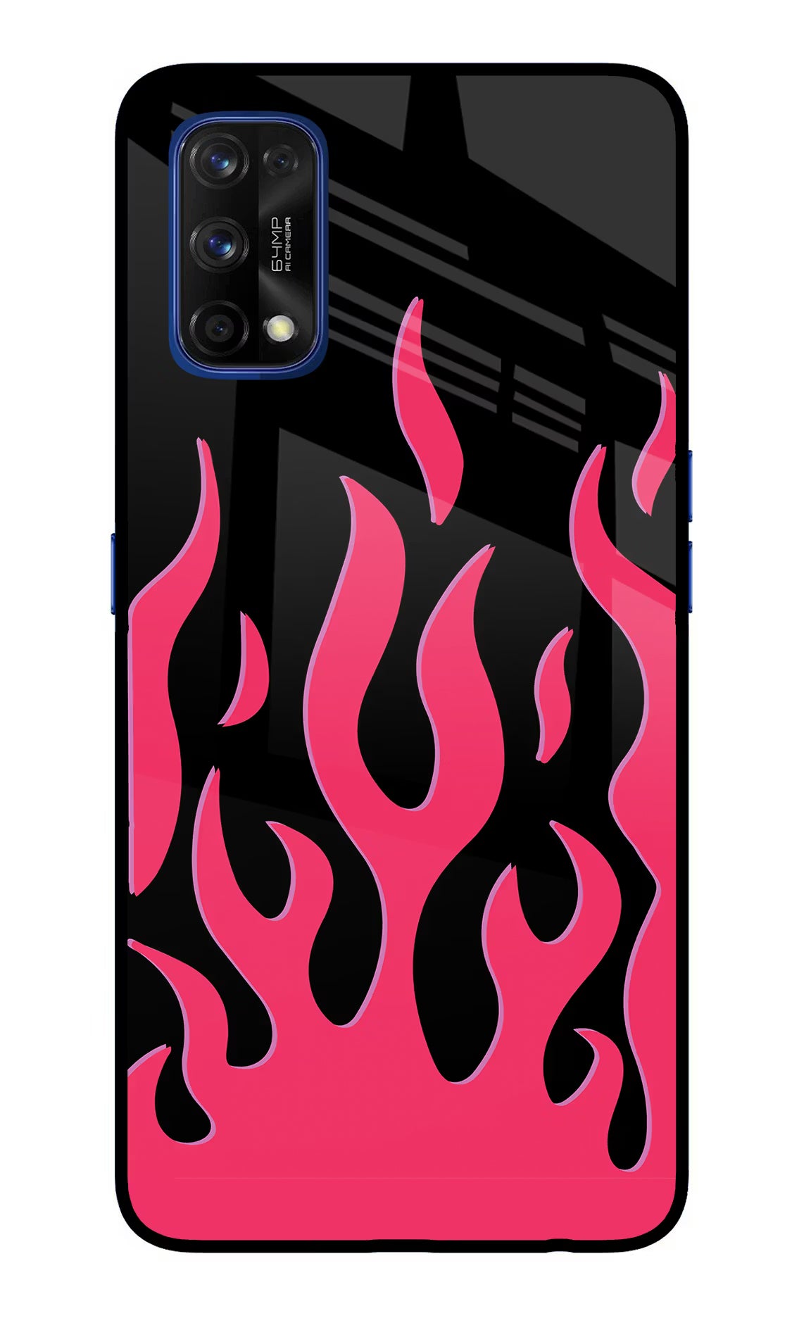 Fire Flames Realme 7 Pro Back Cover - Fire Flames Realme 7 Pro Glass Case Back Cover by Casekaro Fire Flames Realme 7 Pro Glass Case Back Cover by Casekaro