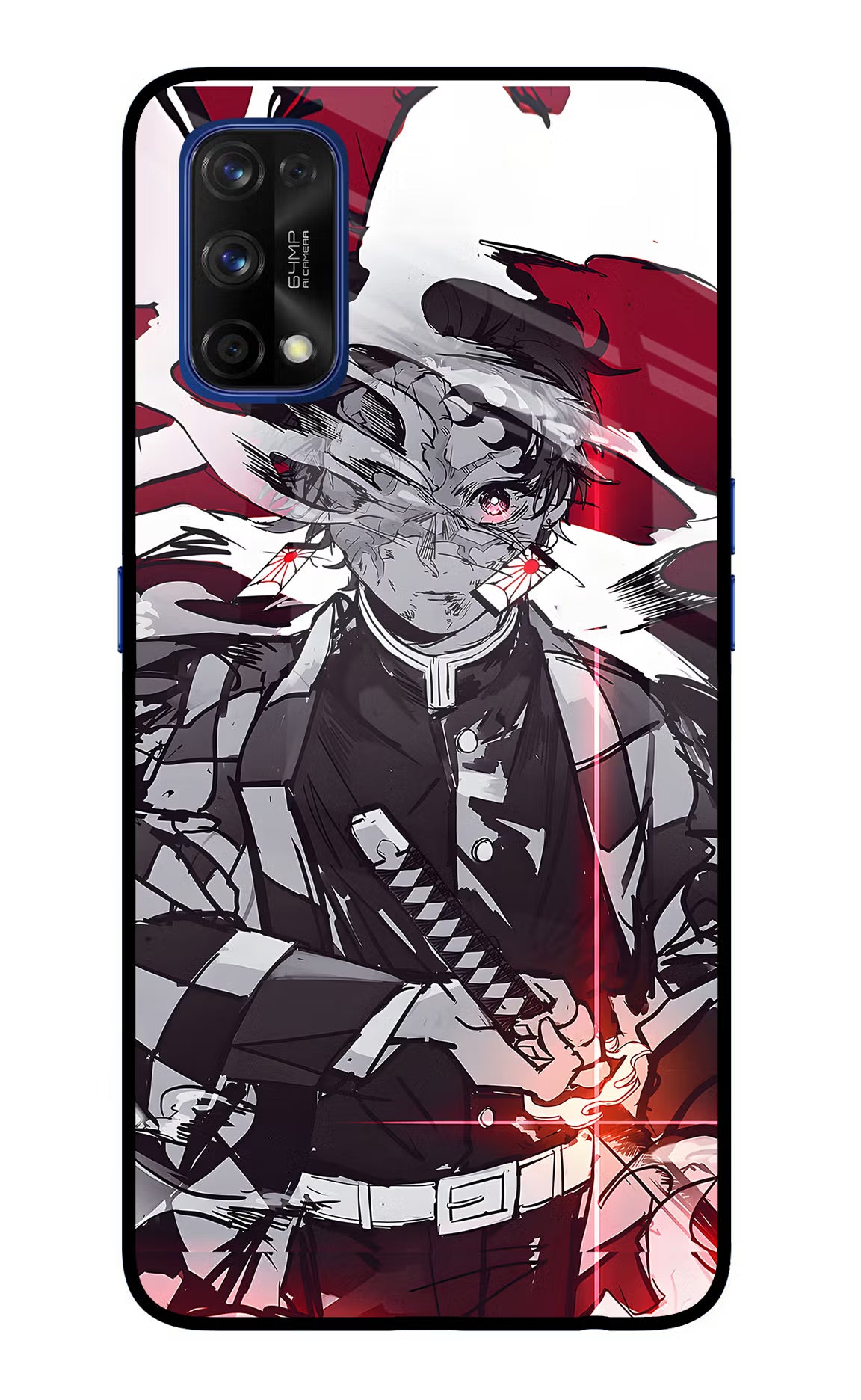 Demon Slayer Realme 7 Pro Back Cover - Demon Slayer Realme 7 Pro Glass Case Back Cover by Casekaro Demon Slayer Realme 7 Pro Glass Case Back Cover by Casekaro