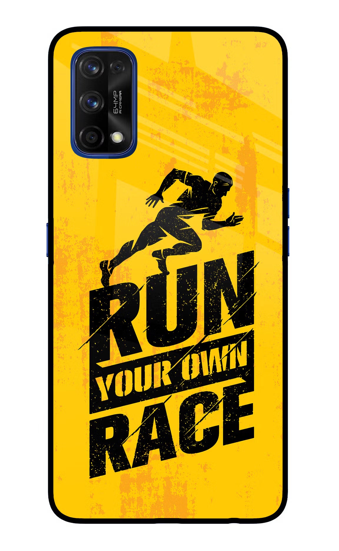 Run Your Own Race Realme 7 Pro Back Cover - Run Your Own Race Realme 7 Pro Glass Case Back Cover by Casekaro Run Your Own Race Realme 7 Pro Glass Case Back Cover by Casekaro