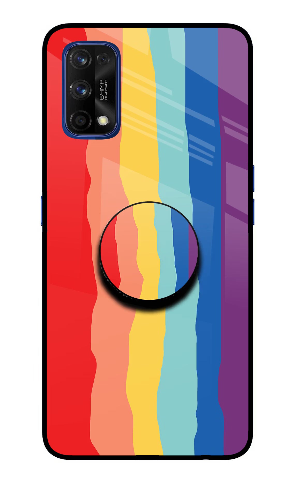 Rainbow Realme 7 Pro Glass Case - Rainbow Realme 7 Pro Glass Case Rainbow Realme 7 Pro Glass Case