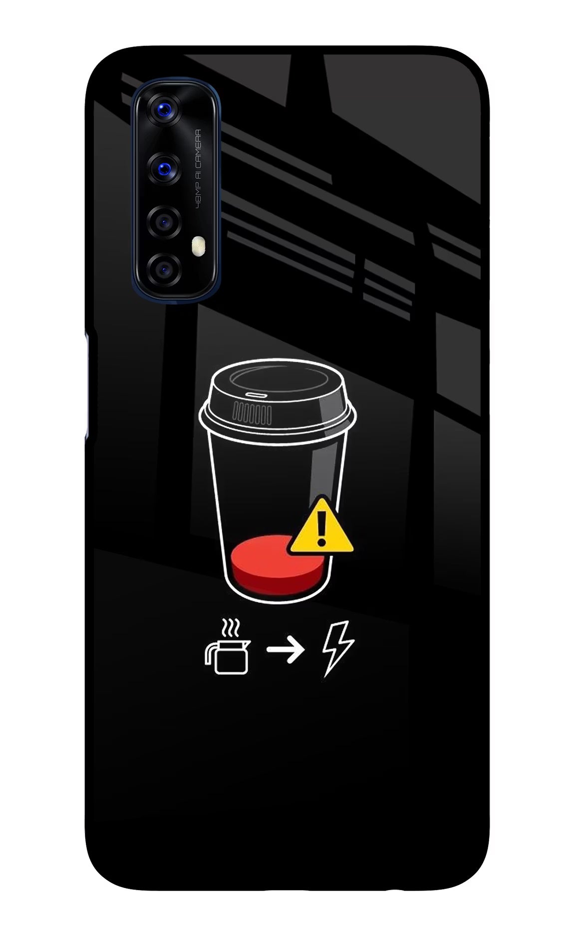 Coffee Realme 7/Narzo 20 Pro Glass Case - Coffee Realme 7/Narzo 20 Pro Glass Case Coffee Realme 7/Narzo 20 Pro Glass Case