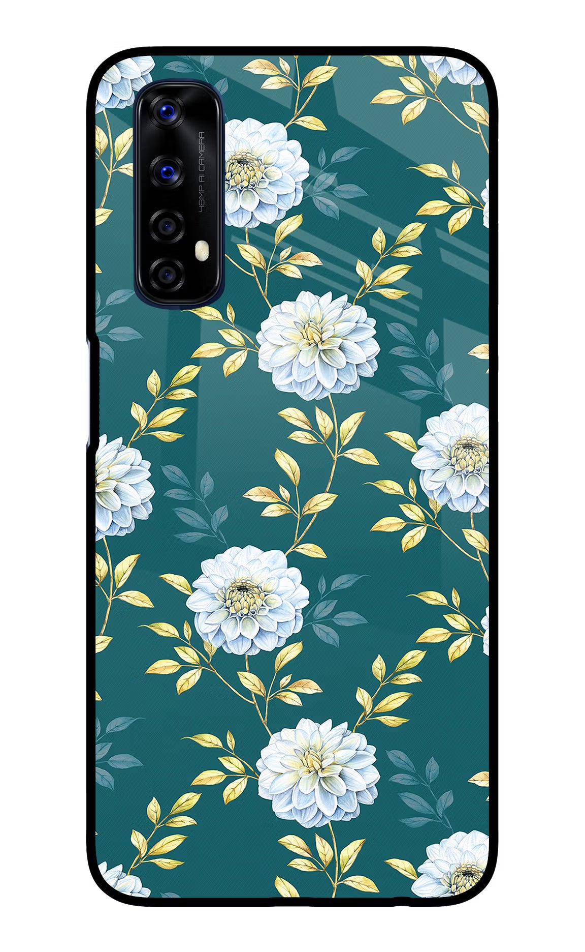 Flowers Realme 7/Narzo 20 Pro Glass Case - Flowers Realme 7/Narzo 20 Pro Glass Case Flowers Realme 7/Narzo 20 Pro Glass Case