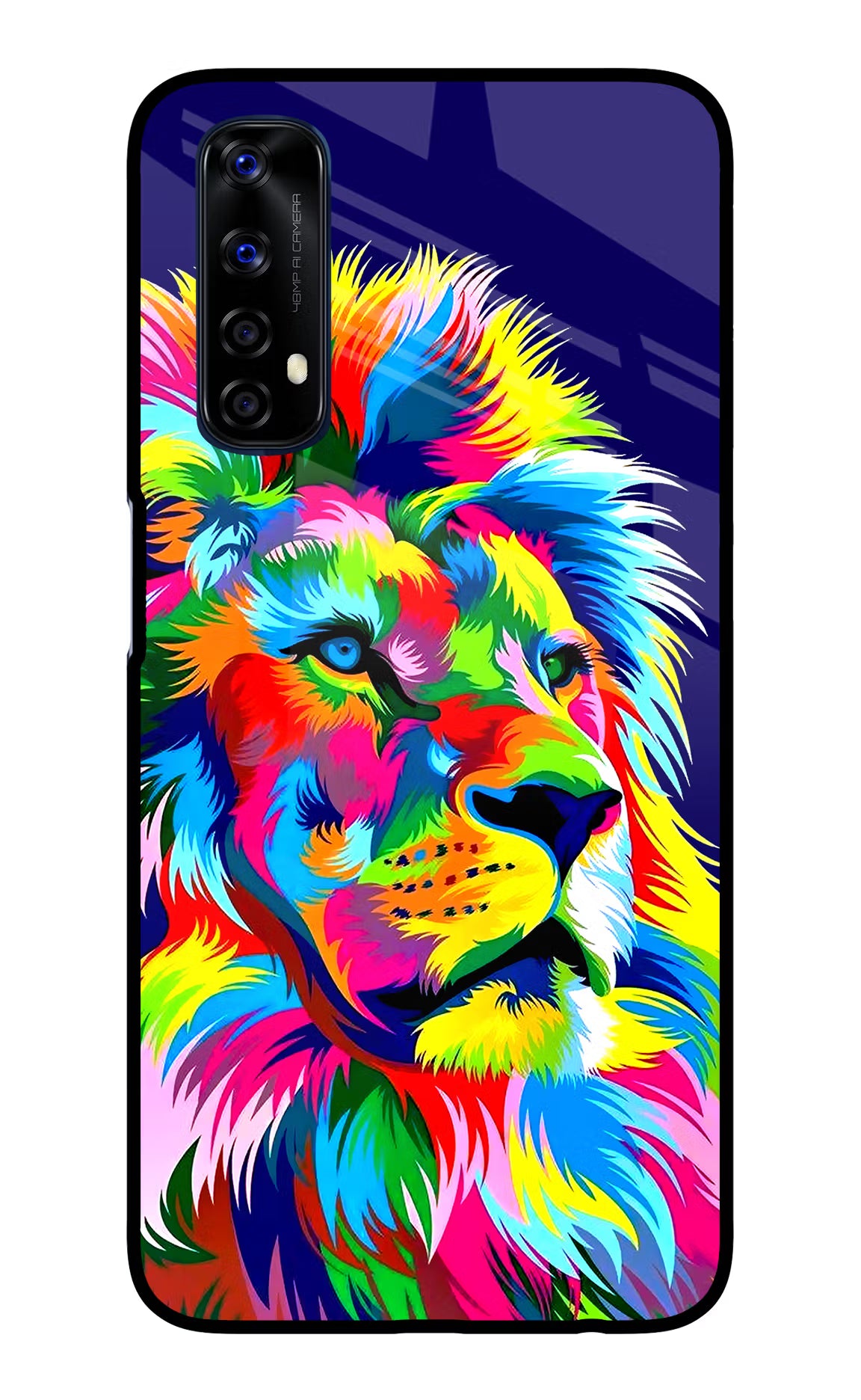 Vector Art Lion Realme 7/Narzo 20 Pro Glass Case - Vector Art Lion Realme 7/Narzo 20 Pro Glass Case Vector Art Lion Realme 7/Narzo 20 Pro Glass Case