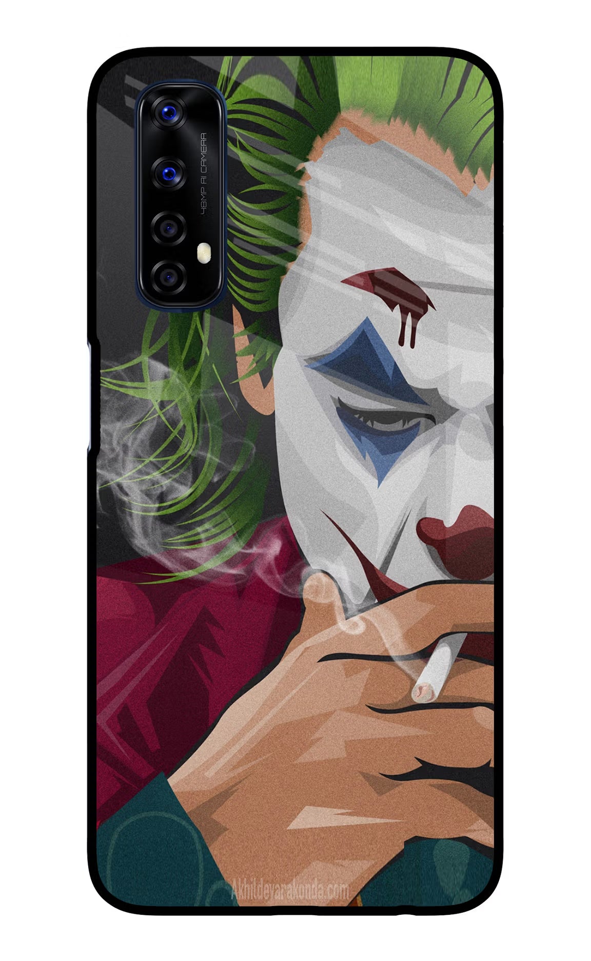 Joker Smoking Realme 7/Narzo 20 Pro Glass Case - Joker Smoking Realme 7/Narzo 20 Pro Glass Case Joker Smoking Realme 7/Narzo 20 Pro Glass Case