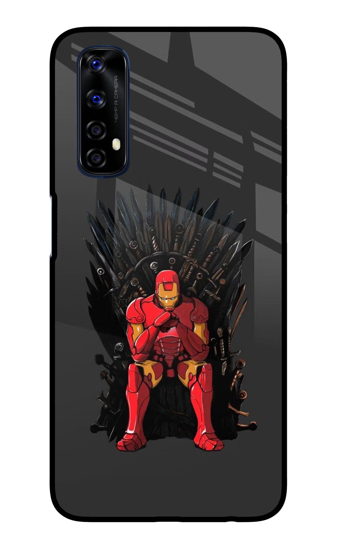 Ironman Throne Realme 7/Narzo 20 Pro Glass Case - Ironman Throne Realme 7/Narzo 20 Pro Glass Case Ironman Throne Realme 7/Narzo 20 Pro Glass Case