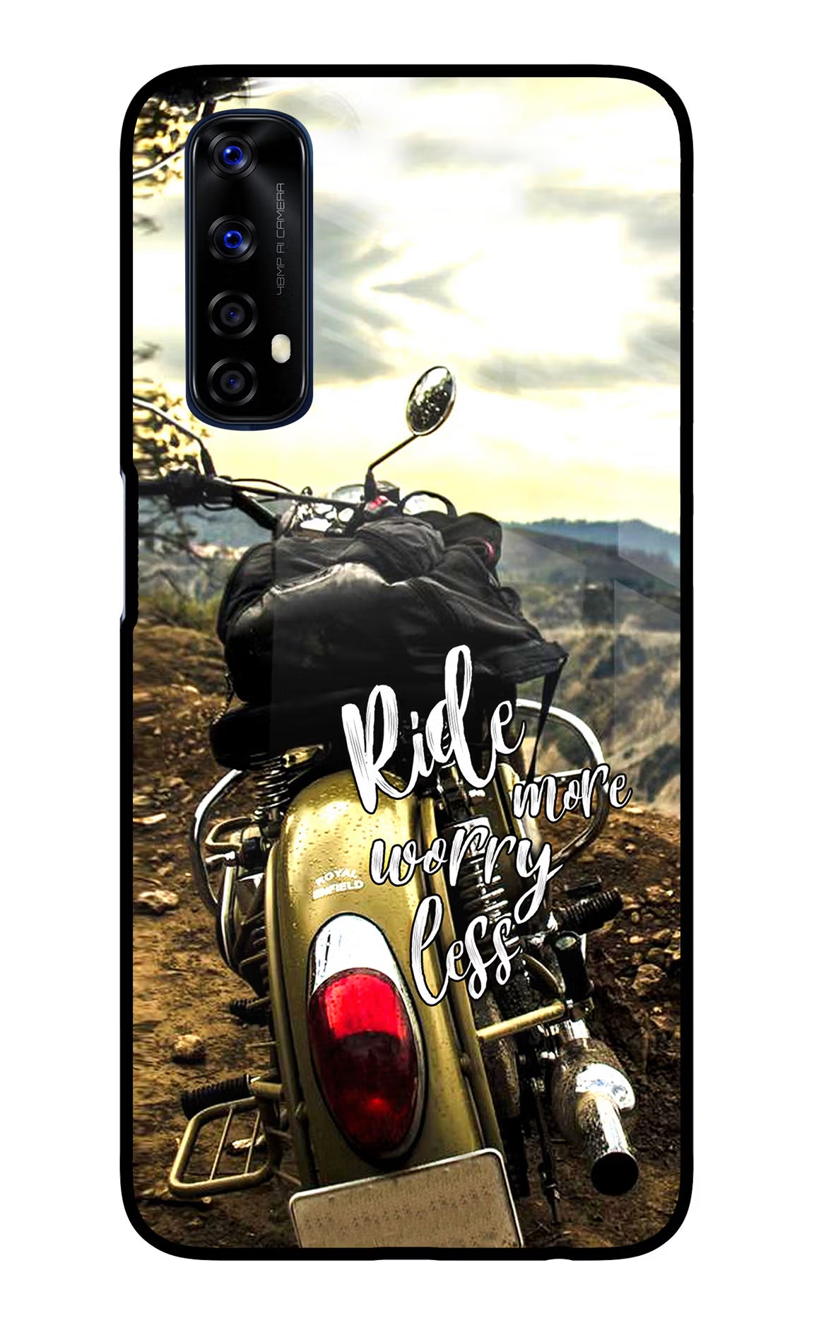 Ride More Worry Less Realme 7/Narzo 20 Pro Glass Case - Ride More Worry Less Realme 7/Narzo 20 Pro Glass Case Ride More Worry Less Realme 7/Narzo 20 Pro Glass Case