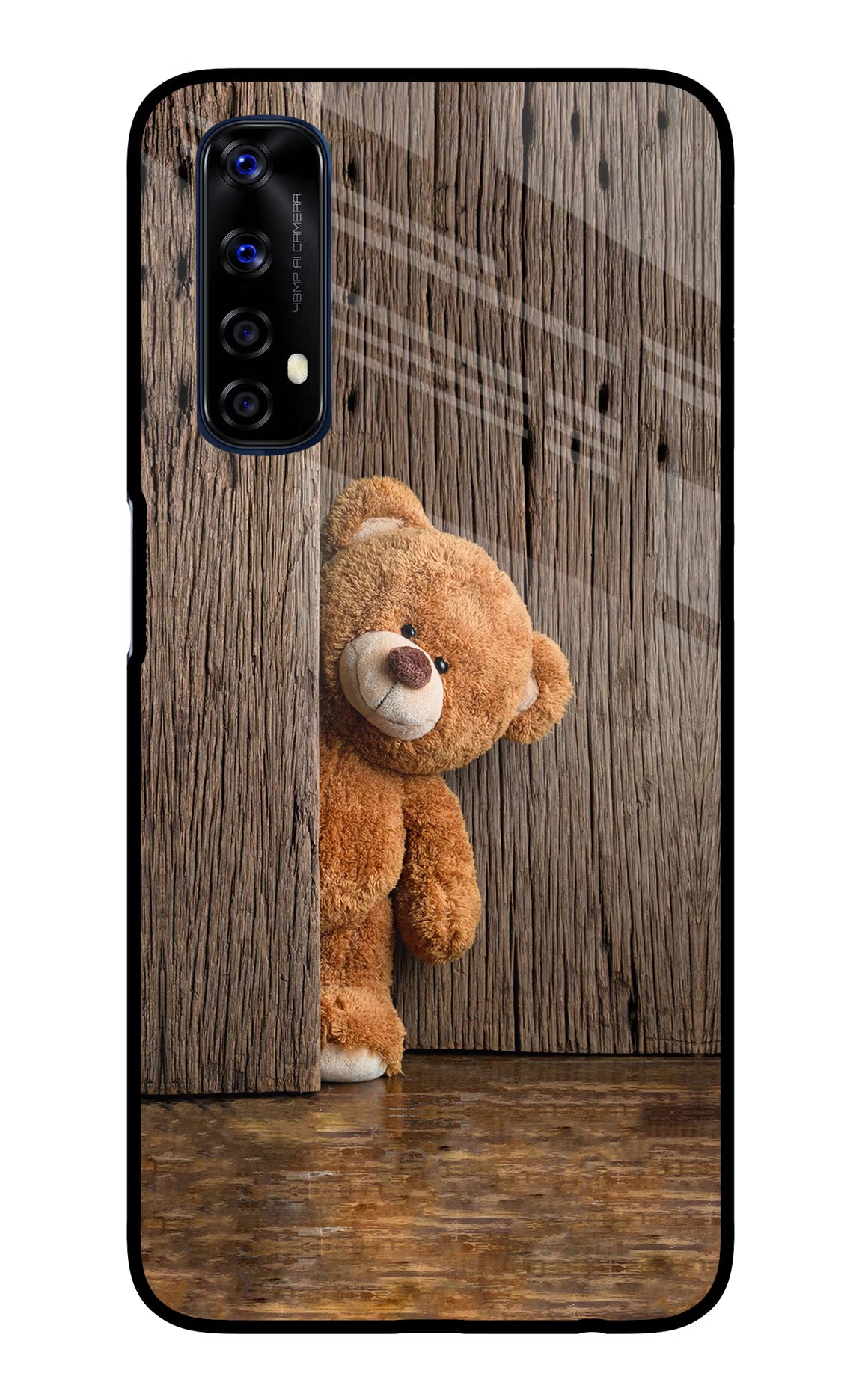 Teddy Wooden Realme 7/Narzo 20 Pro Glass Case - Teddy Wooden Realme 7/Narzo 20 Pro Glass Case Teddy Wooden Realme 7/Narzo 20 Pro Glass Case