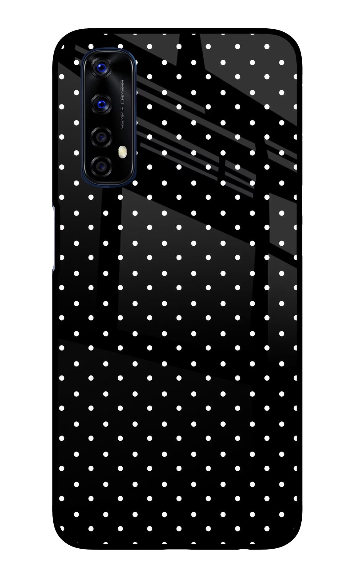 White Dots Realme 7/Narzo 20 Pro Glass Case - White Dots Realme 7/Narzo 20 Pro Glass Case White Dots Realme 7/Narzo 20 Pro Glass Case