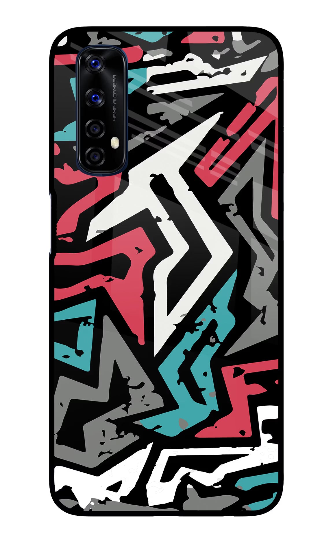 Geometric Graffiti Realme 7/Narzo 20 Pro Glass Case - Geometric Graffiti Realme 7/Narzo 20 Pro Glass Case Geometric Graffiti Realme 7/Narzo 20 Pro Glass Case