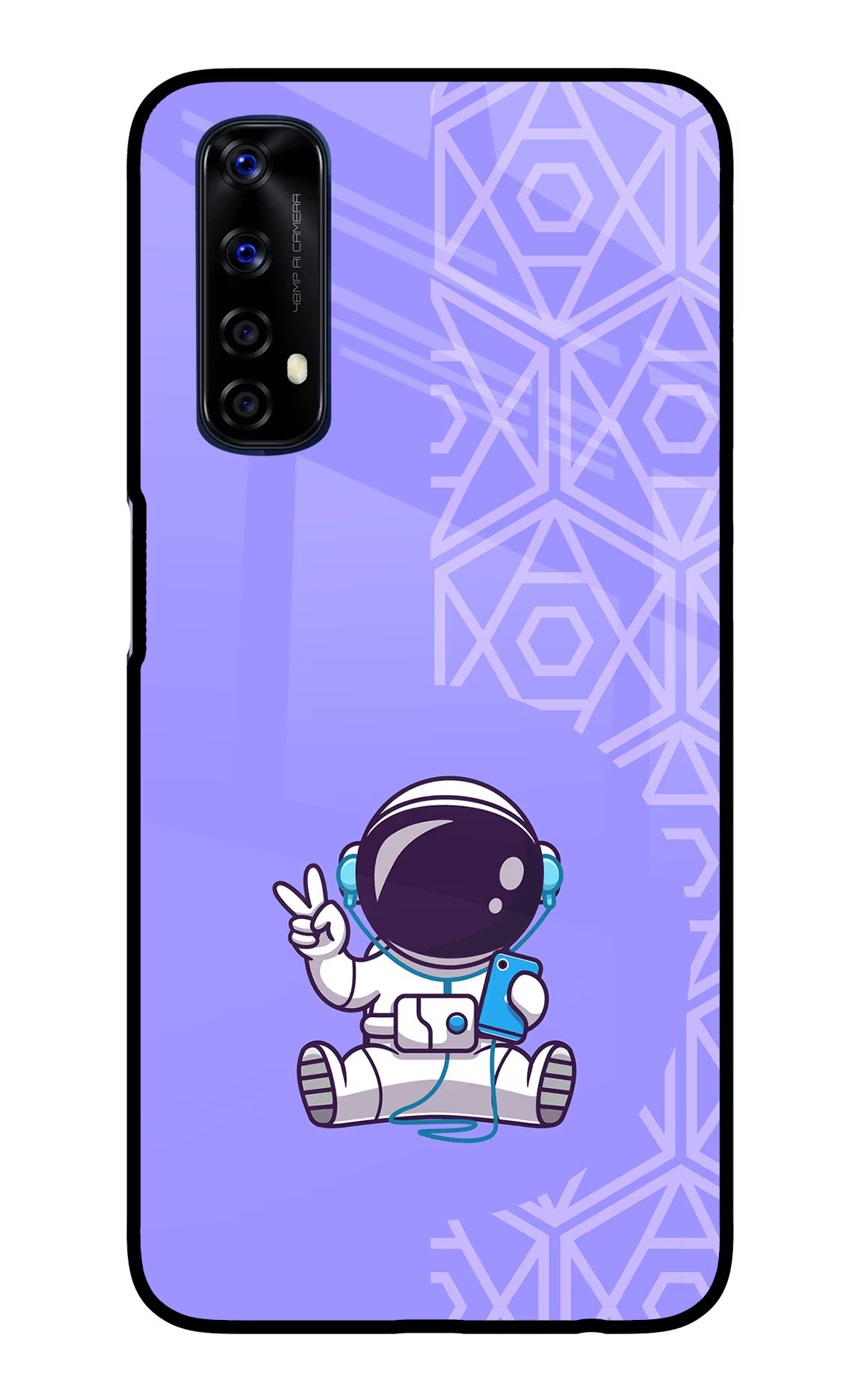 Cute Astronaut Chilling Realme 7/Narzo 20 Pro Glass Case - Cute Astronaut Chilling Realme 7/Narzo 20 Pro Glass Case Cute Astronaut Chilling Realme 7/Narzo 20 Pro Glass Case