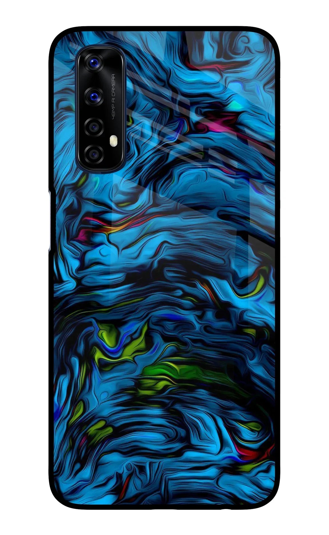 Dark Blue Abstract Realme 7/Narzo 20 Pro Glass Case - Dark Blue Abstract Realme 7/Narzo 20 Pro Glass Case Dark Blue Abstract Realme 7/Narzo 20 Pro Glass Case
