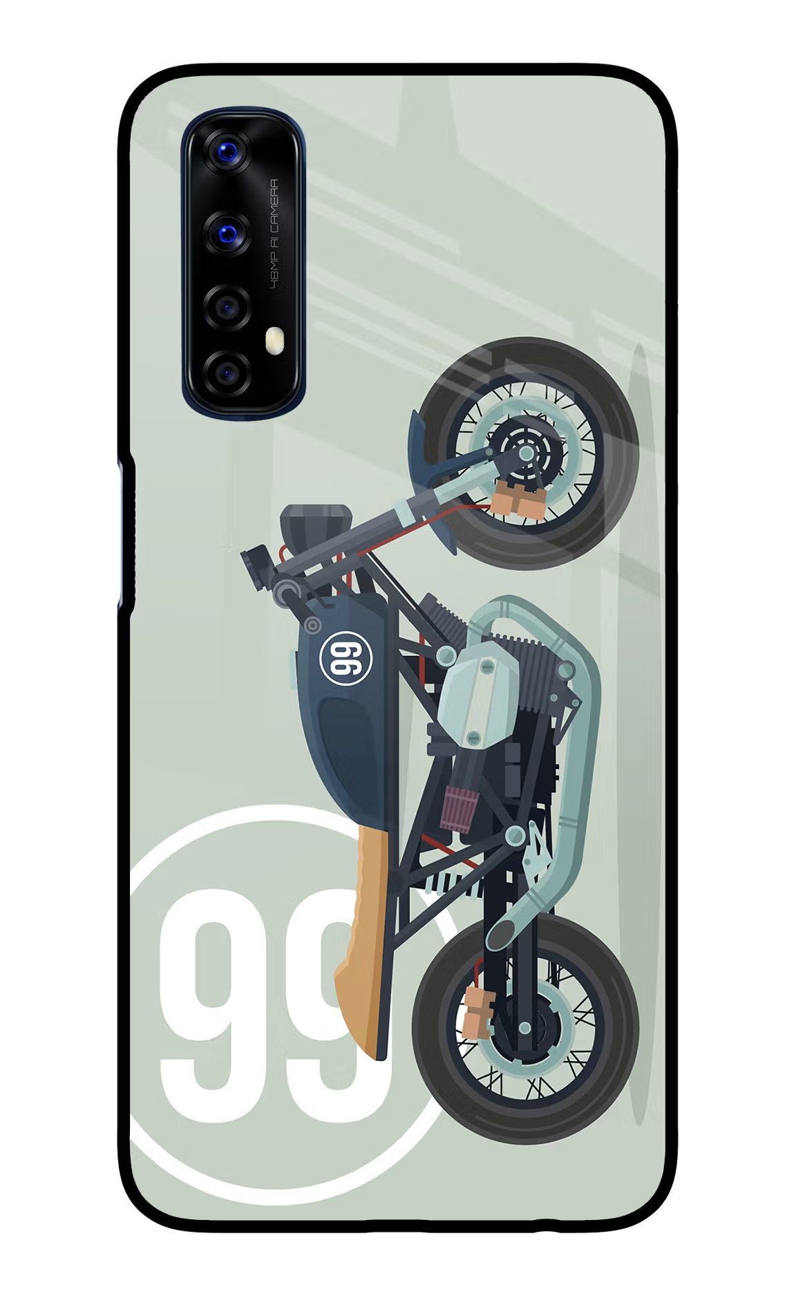 Classic Cafe Racer 99 Realme 7/Narzo 20 Pro Glass Case - Classic Cafe Racer 99 Realme 7/Narzo 20 Pro Glass Case Classic Cafe Racer 99 Realme 7/Narzo 20 Pro Glass Case