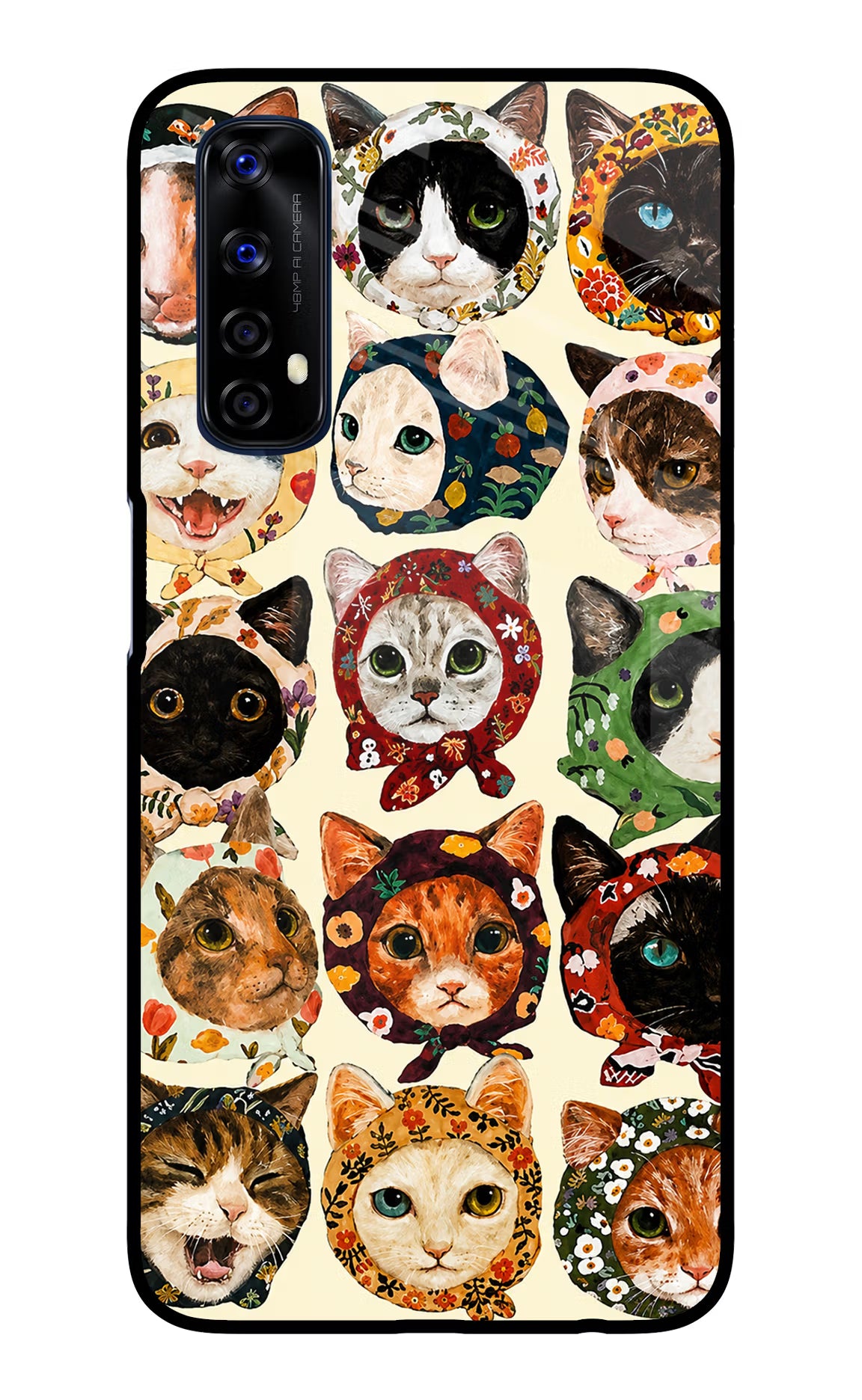 Cool Cat Realme 7/Narzo 20 Pro Glass Case - Cool Cat Realme 7/Narzo 20 Pro Glass Case Cool Cat Realme 7/Narzo 20 Pro Glass Case