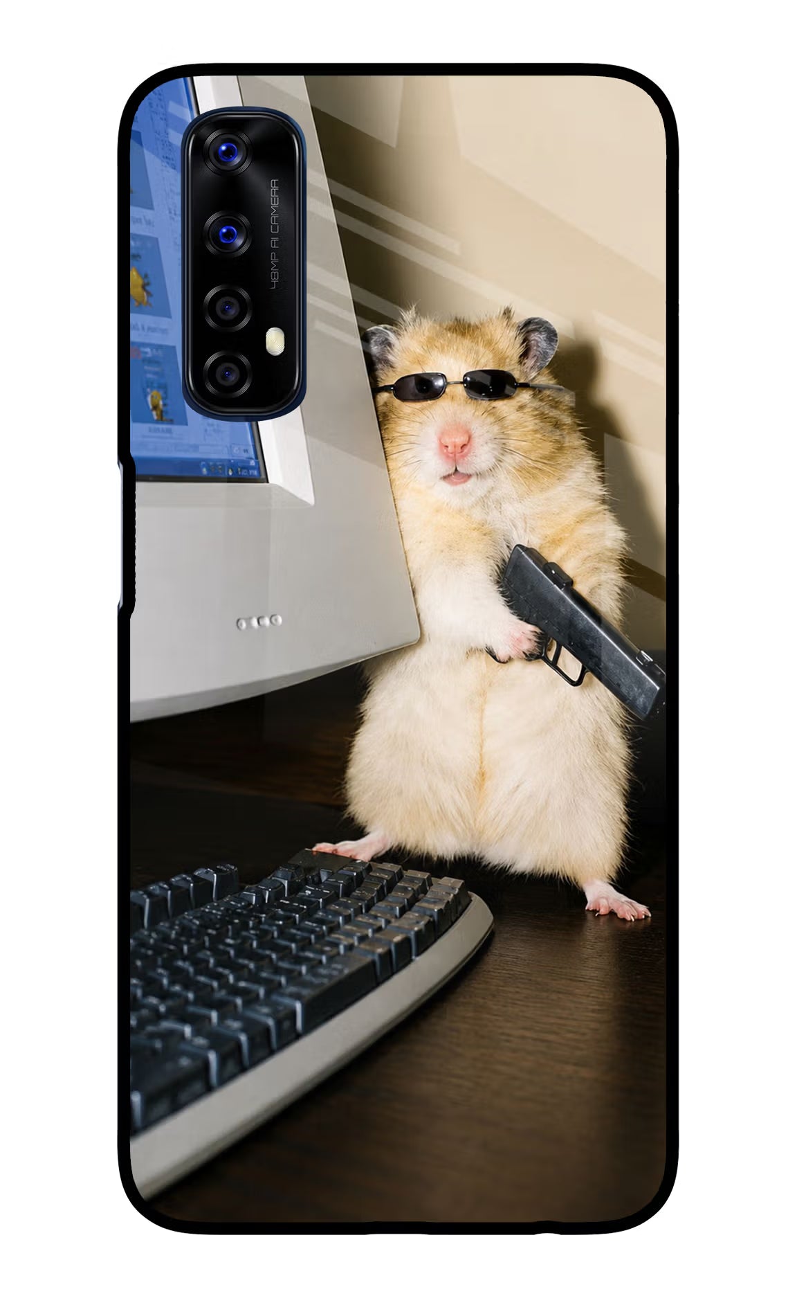 Hacker Hamster Realme 7/Narzo 20 Pro Glass Case - Hacker Hamster Realme 7/Narzo 20 Pro Glass Case Hacker Hamster Realme 7/Narzo 20 Pro Glass Case