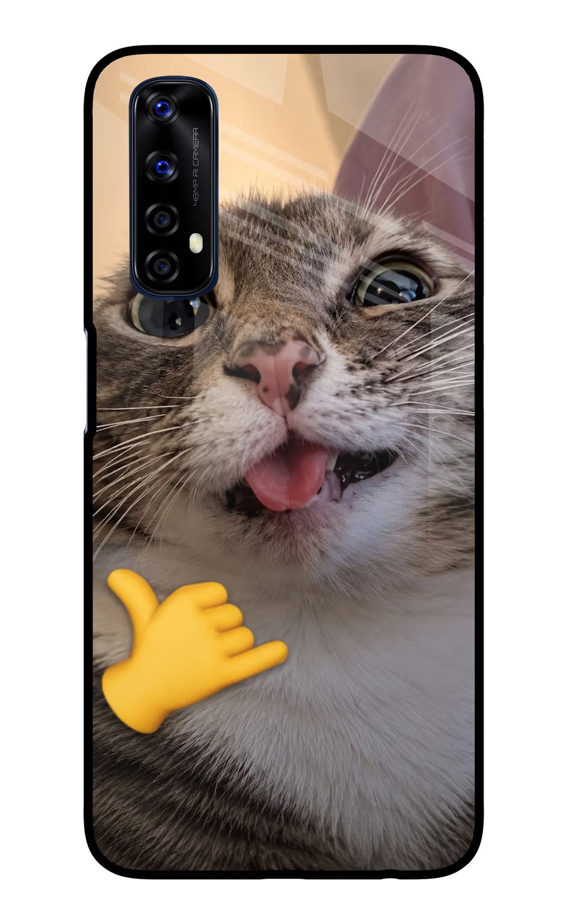 Silly Cat Call Realme 7/Narzo 20 Pro Glass Case - Silly Cat Call Realme 7/Narzo 20 Pro Glass Case Silly Cat Call Realme 7/Narzo 20 Pro Glass Case