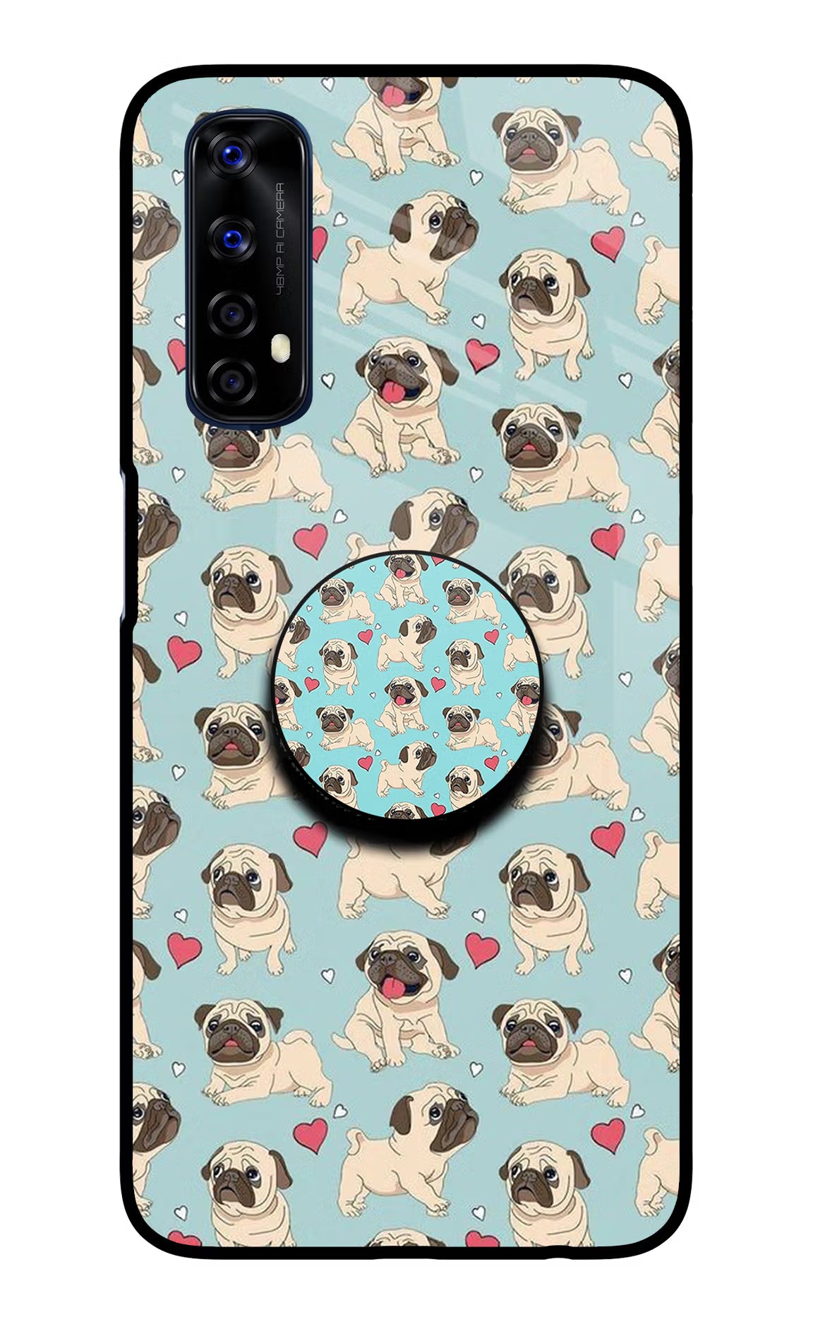 Pug Dog Realme 7/Narzo 20 Pro Glass Case - Pug Dog Realme 7/Narzo 20 Pro Glass Case Pug Dog Realme 7/Narzo 20 Pro Glass Case