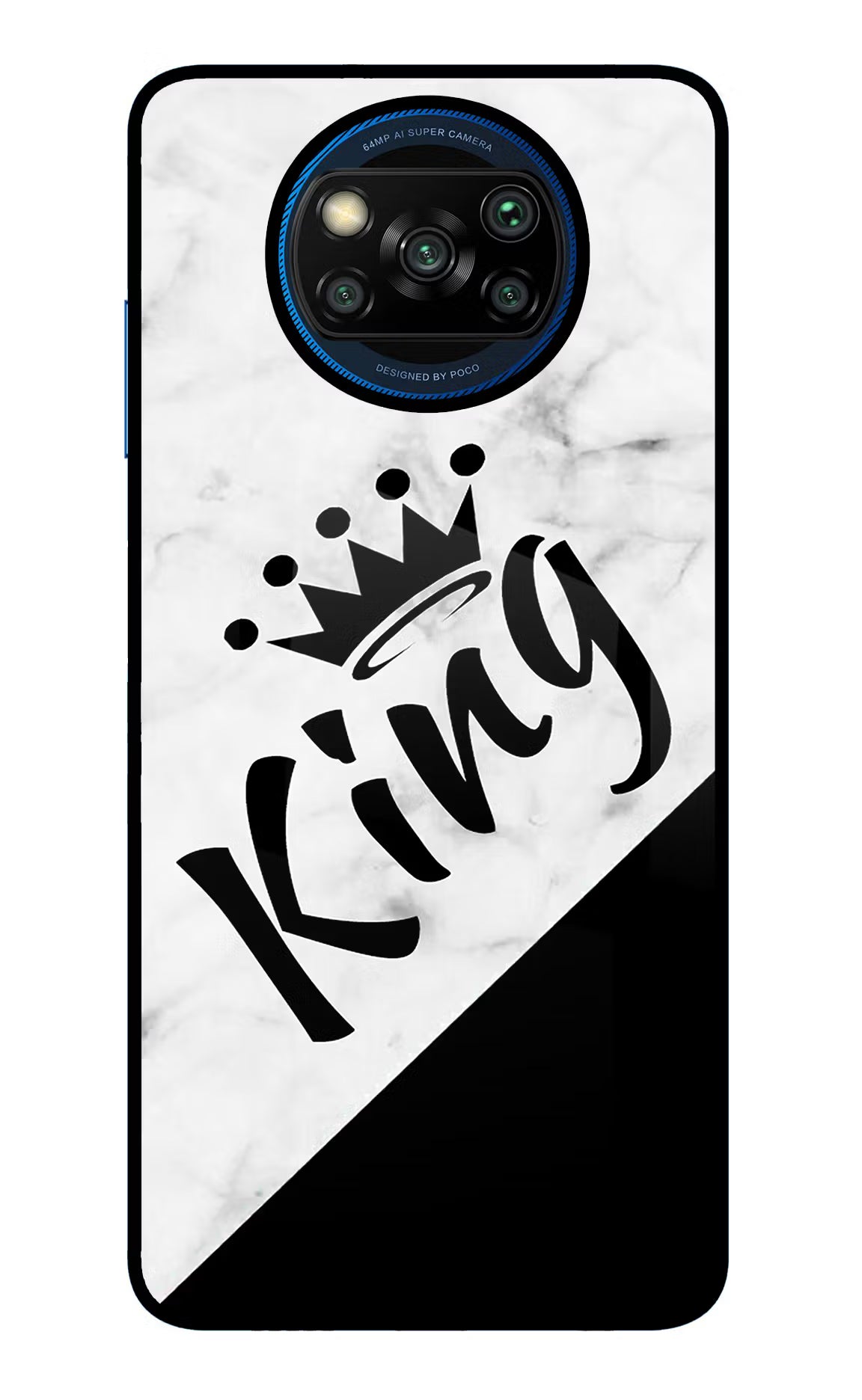 King Poco X3/X3 Pro Back Cover - King Poco X3/X3 Pro Glass Case Back Cover by Casekaro King Poco X3/X3 Pro Glass Case Back Cover by Casekaro