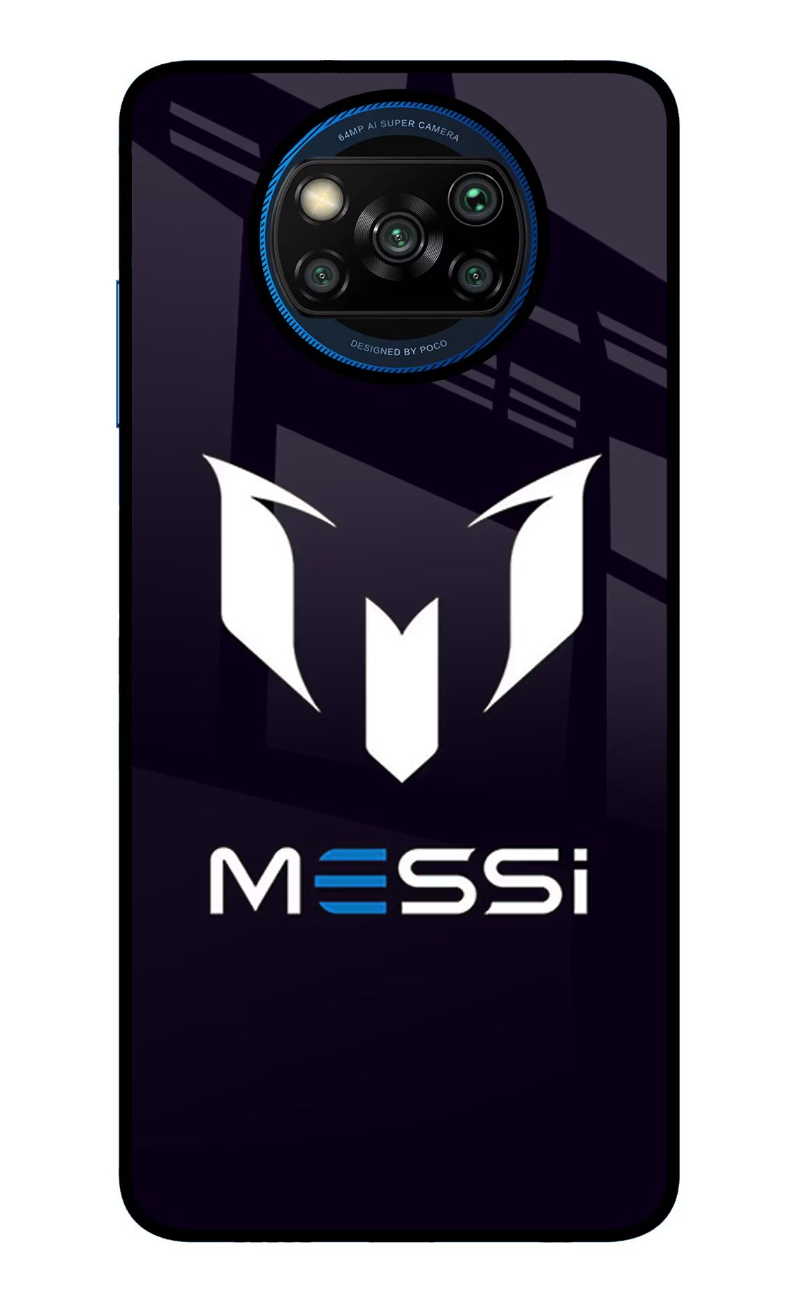 Messi Logo Poco X3/X3 Pro Glass Case - Messi Logo Poco X3/X3 Pro Glass Case Messi Logo Poco X3/X3 Pro Glass Case