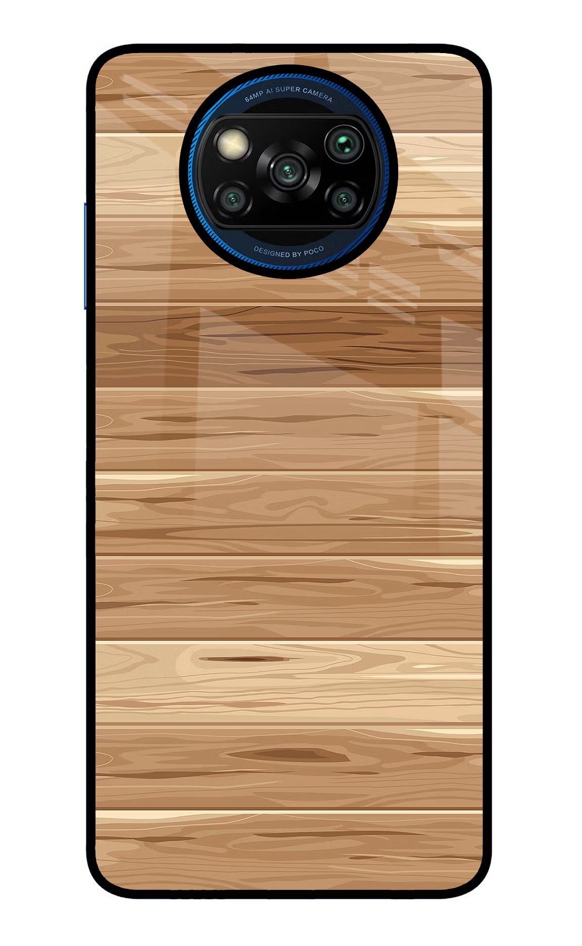 Wooden Vector Poco X3/X3 Pro Back Cover - Wooden Vector Poco X3/X3 Pro Glass Case Back Cover by Casekaro Wooden Vector Poco X3/X3 Pro Glass Case Back Cover by Casekaro