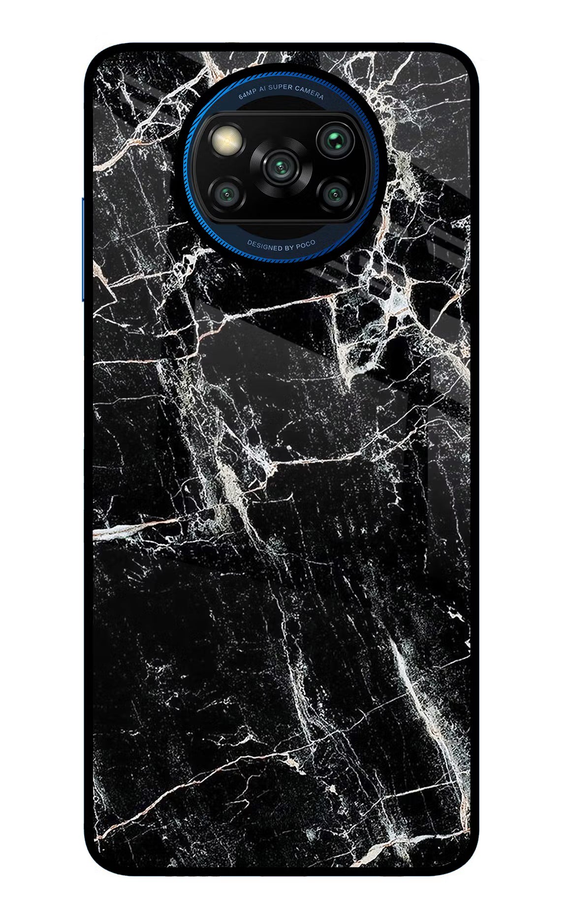 Black Marble Texture Poco X3/X3 Pro Glass Case - Black Marble Texture Poco X3/X3 Pro Glass Case Black Marble Texture Poco X3/X3 Pro Glass Case