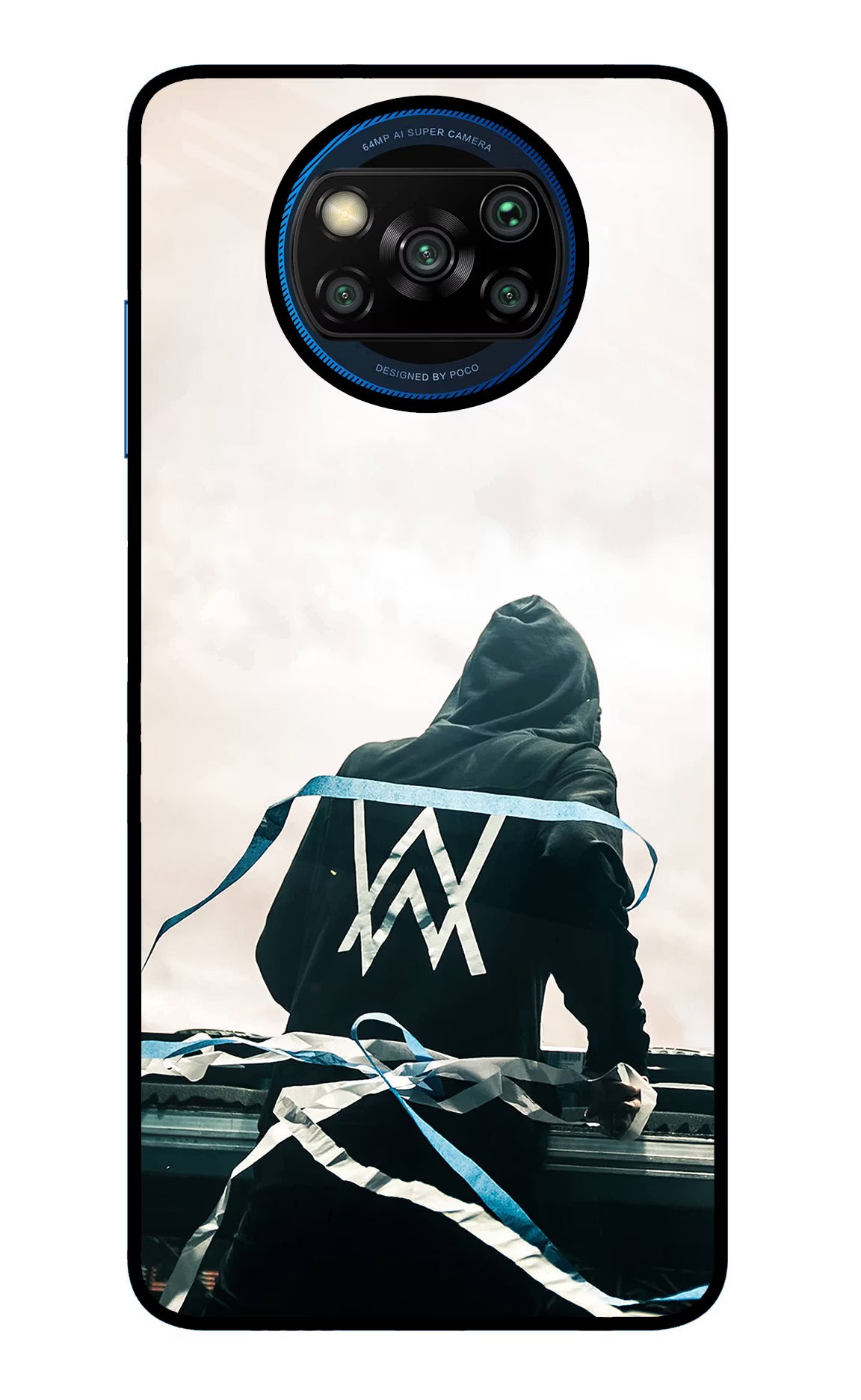 Alan Walker Poco X3/X3 Pro Back Cover - Alan Walker Poco X3/X3 Pro Glass Case Back Cover by Casekaro Alan Walker Poco X3/X3 Pro Glass Case Back Cover by Casekaro