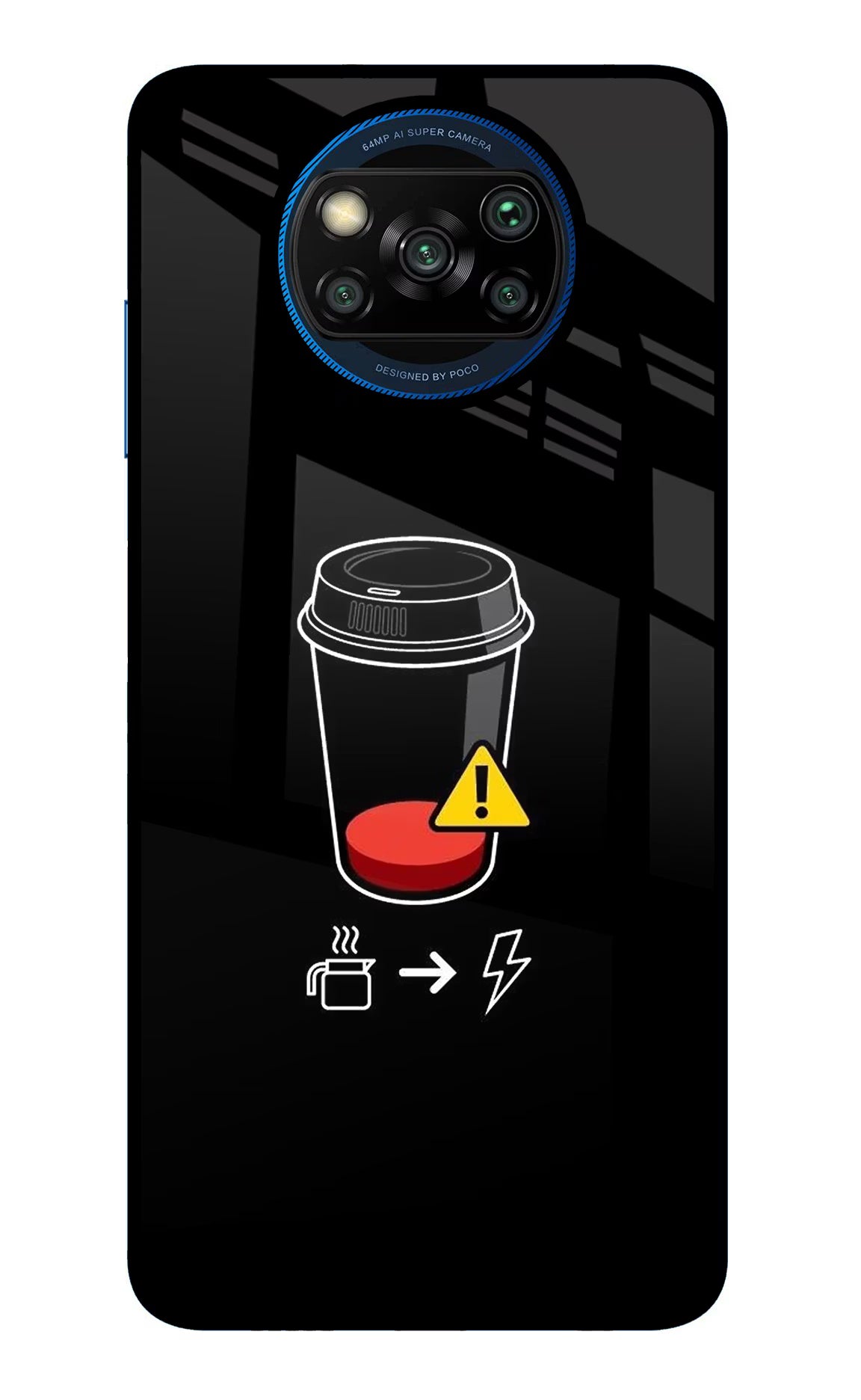 Coffee Poco X3/X3 Pro Back Cover - Coffee Poco X3/X3 Pro Glass Case Back Cover by Casekaro Coffee Poco X3/X3 Pro Glass Case Back Cover by Casekaro