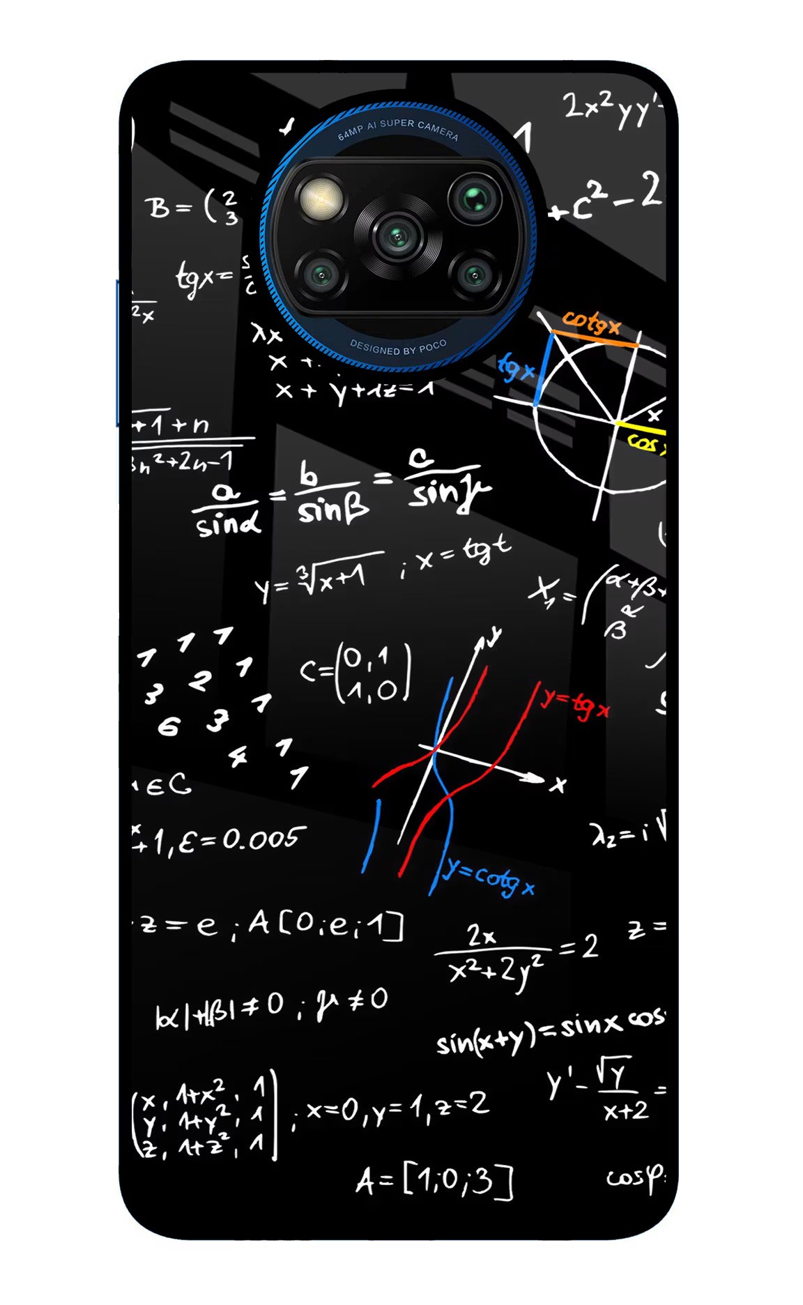 Mathematics Formula Poco X3/X3 Pro Back Cover - Mathematics Formula Poco X3/X3 Pro Glass Case Back Cover by Casekaro Mathematics Formula Poco X3/X3 Pro Glass Case Back Cover by Casekaro