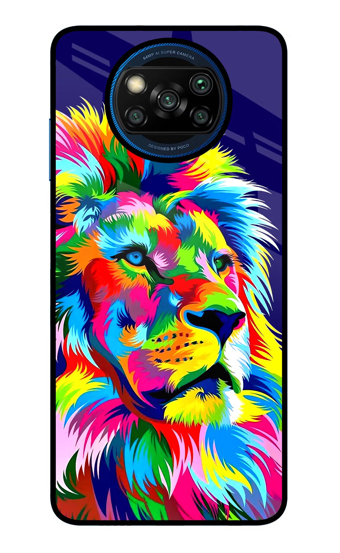 Vector Art Lion Poco X3/X3 Pro Glass Case - Vector Art Lion Poco X3/X3 Pro Glass Case Vector Art Lion Poco X3/X3 Pro Glass Case
