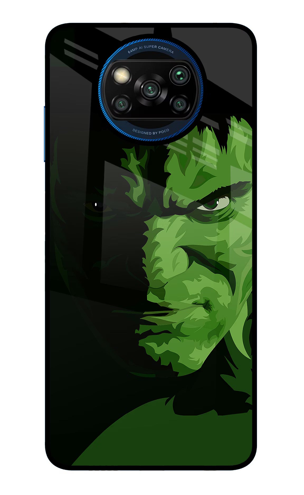 HULK Poco X3/X3 Pro Back Cover - HULK Poco X3/X3 Pro Glass Case Back Cover by Casekaro HULK Poco X3/X3 Pro Glass Case Back Cover by Casekaro