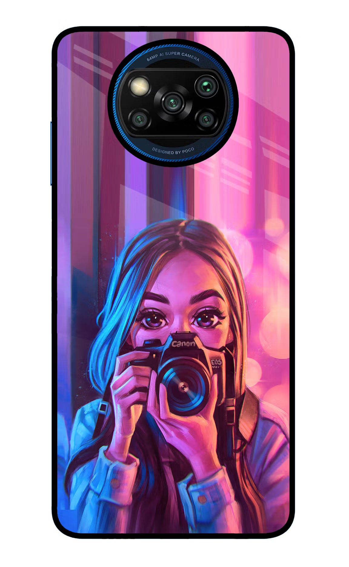 Girl Photographer Poco X3/X3 Pro Glass Case - Girl Photographer Poco X3/X3 Pro Glass Case Girl Photographer Poco X3/X3 Pro Glass Case