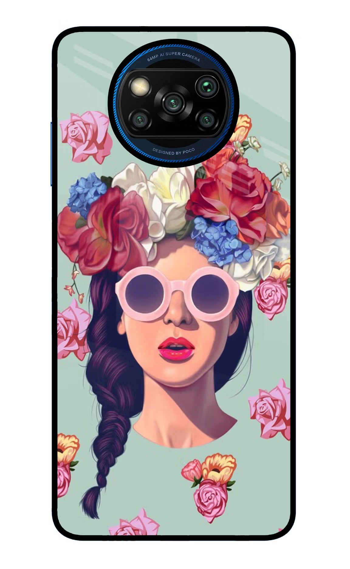 Pretty Girl Poco X3/X3 Pro Back Cover - Pretty Girl Poco X3/X3 Pro Glass Case Back Cover by Casekaro Pretty Girl Poco X3/X3 Pro Glass Case Back Cover by Casekaro