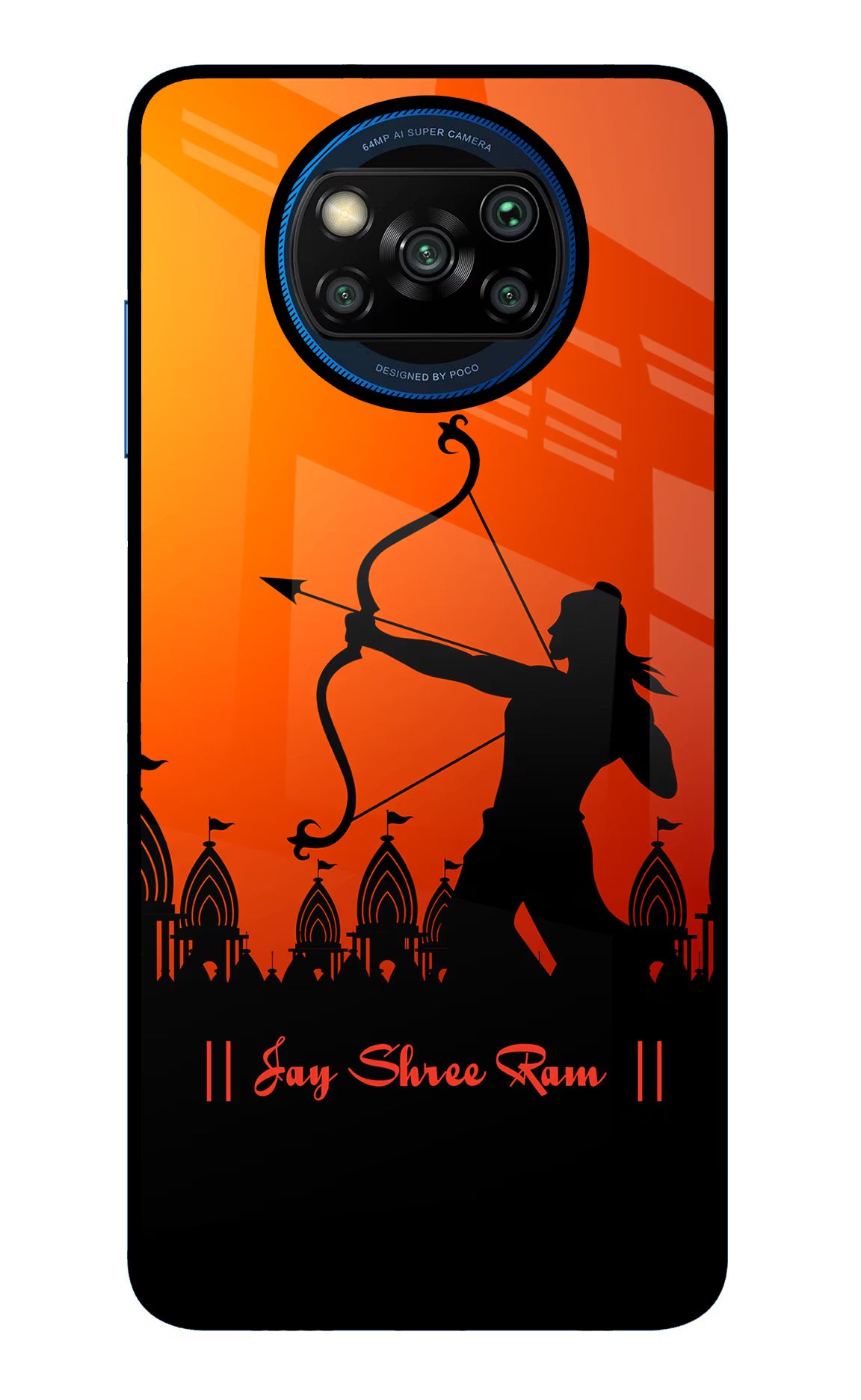Lord Ram - 4 Poco X3/X3 Pro Glass Case - Lord Ram - 4 Poco X3/X3 Pro Glass Case Lord Ram - 4 Poco X3/X3 Pro Glass Case