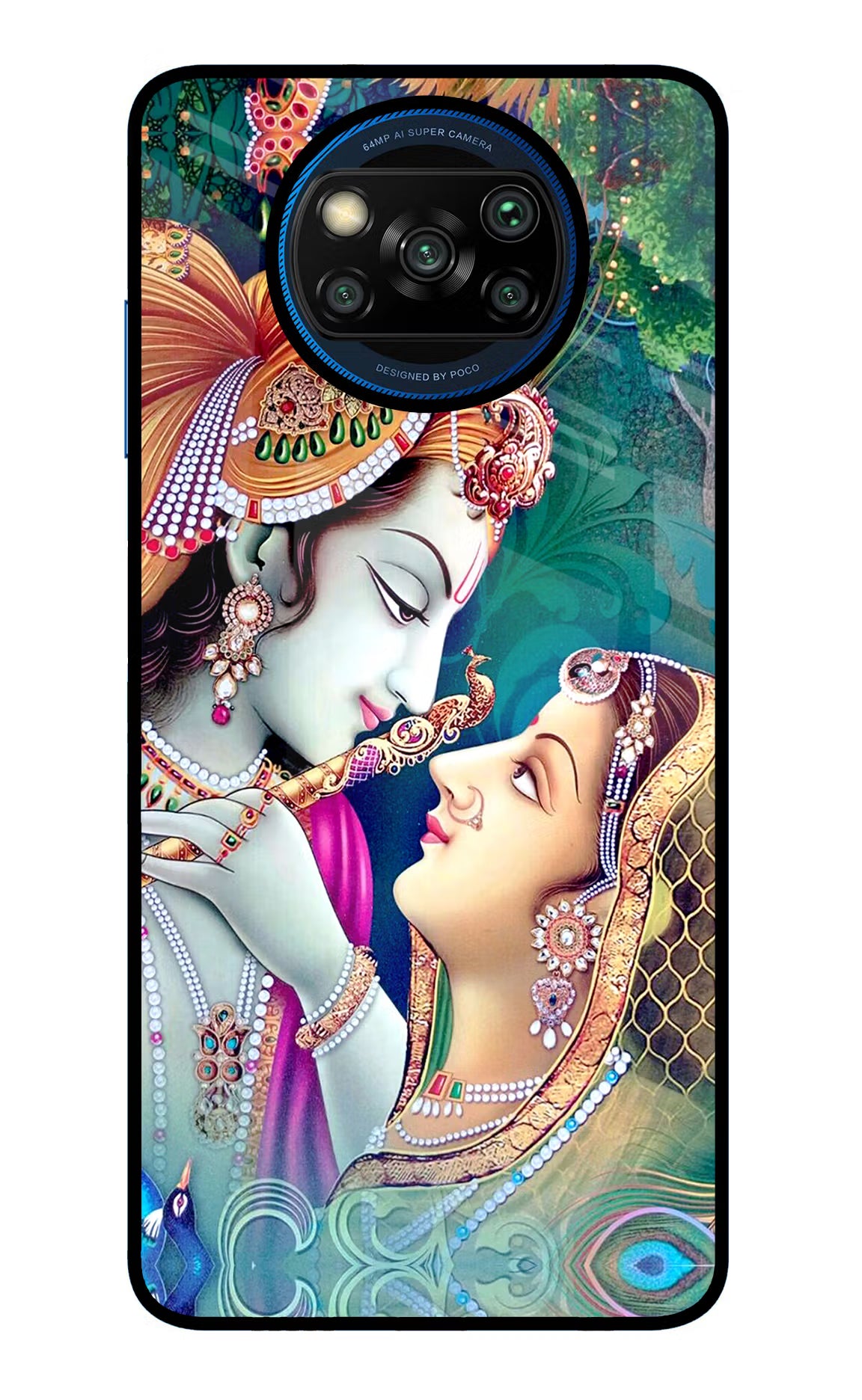 Lord Radha Krishna Poco X3/X3 Pro Back Cover - Lord Radha Krishna Poco X3/X3 Pro Glass Case Back Cover by Casekaro Lord Radha Krishna Poco X3/X3 Pro Glass Case Back Cover by Casekaro