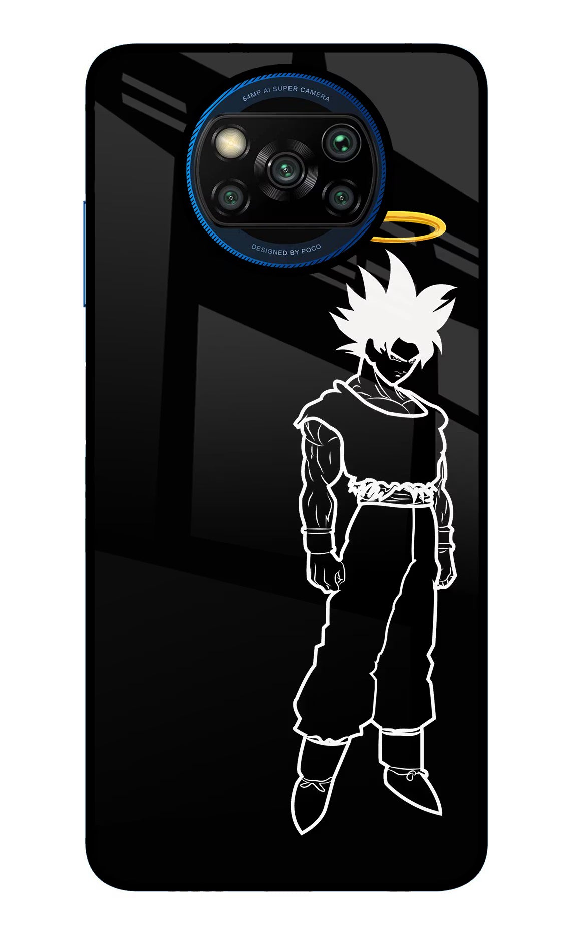 DBS Character Poco X3/X3 Pro Back Cover - DBS Character Poco X3/X3 Pro Glass Case Back Cover by Casekaro DBS Character Poco X3/X3 Pro Glass Case Back Cover by Casekaro