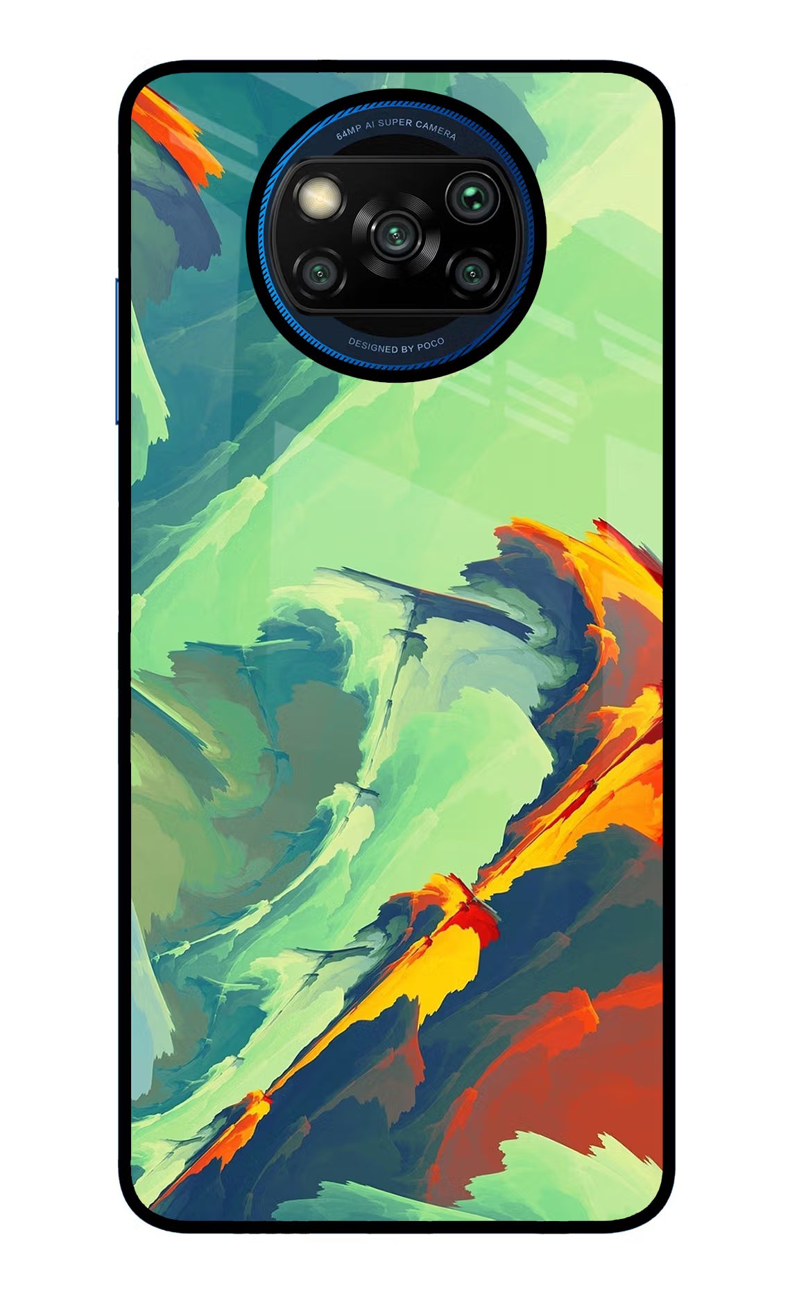Paint Art Poco X3/X3 Pro Back Cover - Paint Art Poco X3/X3 Pro Glass Case Back Cover by Casekaro Paint Art Poco X3/X3 Pro Glass Case Back Cover by Casekaro