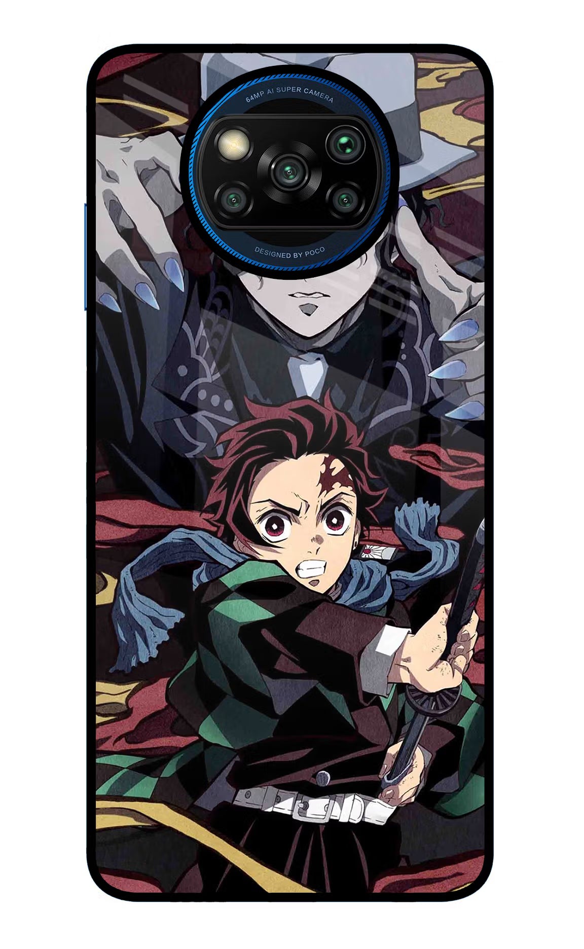 Demon Slayer Poco X3/X3 Pro Glass Case - Demon Slayer Poco X3/X3 Pro Glass Case Demon Slayer Poco X3/X3 Pro Glass Case