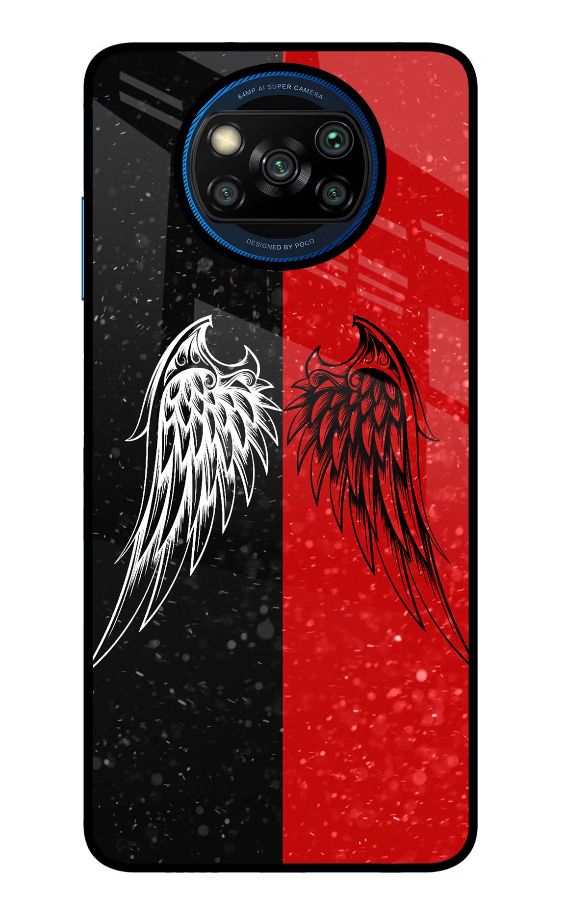 Wings Poco X3/X3 Pro Glass Case - Wings Poco X3/X3 Pro Glass Case Wings Poco X3/X3 Pro Glass Case