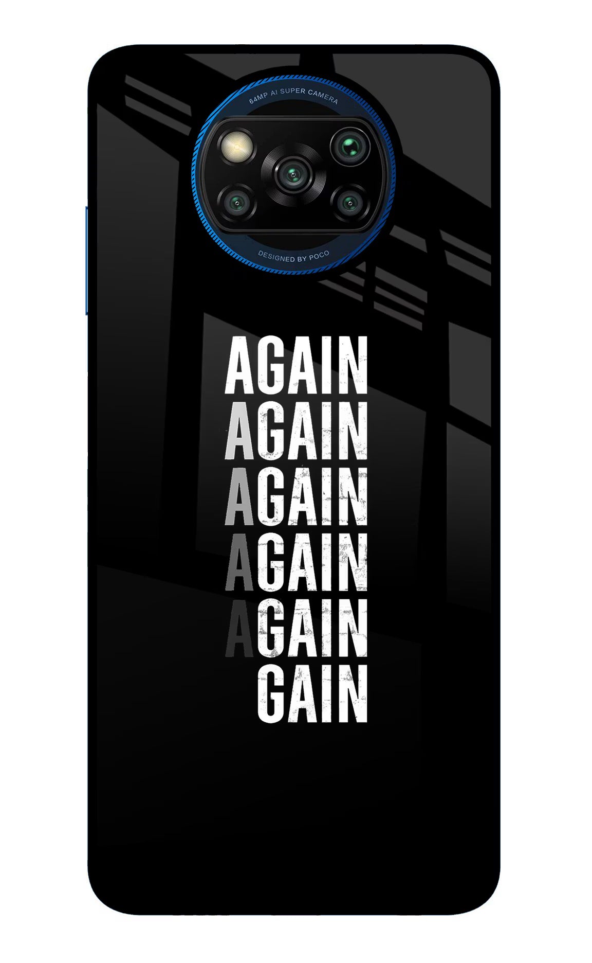 Again Again Gain Poco X3/X3 Pro Glass Case - Again Again Gain Poco X3/X3 Pro Glass Case Again Again Gain Poco X3/X3 Pro Glass Case