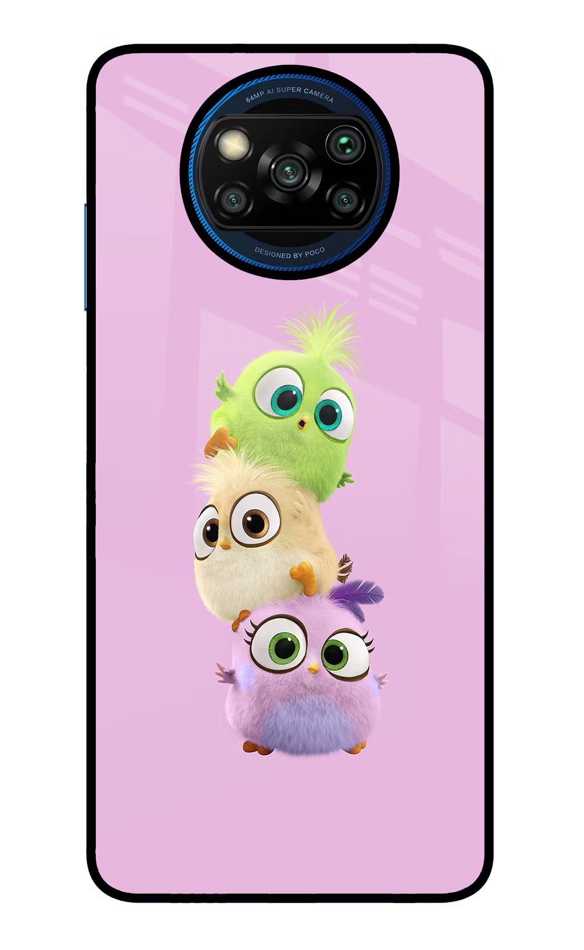 Cute Little Birds Poco X3/X3 Pro Back Cover - Cute Little Birds Poco X3/X3 Pro Glass Case Back Cover by Casekaro Cute Little Birds Poco X3/X3 Pro Glass Case Back Cover by Casekaro