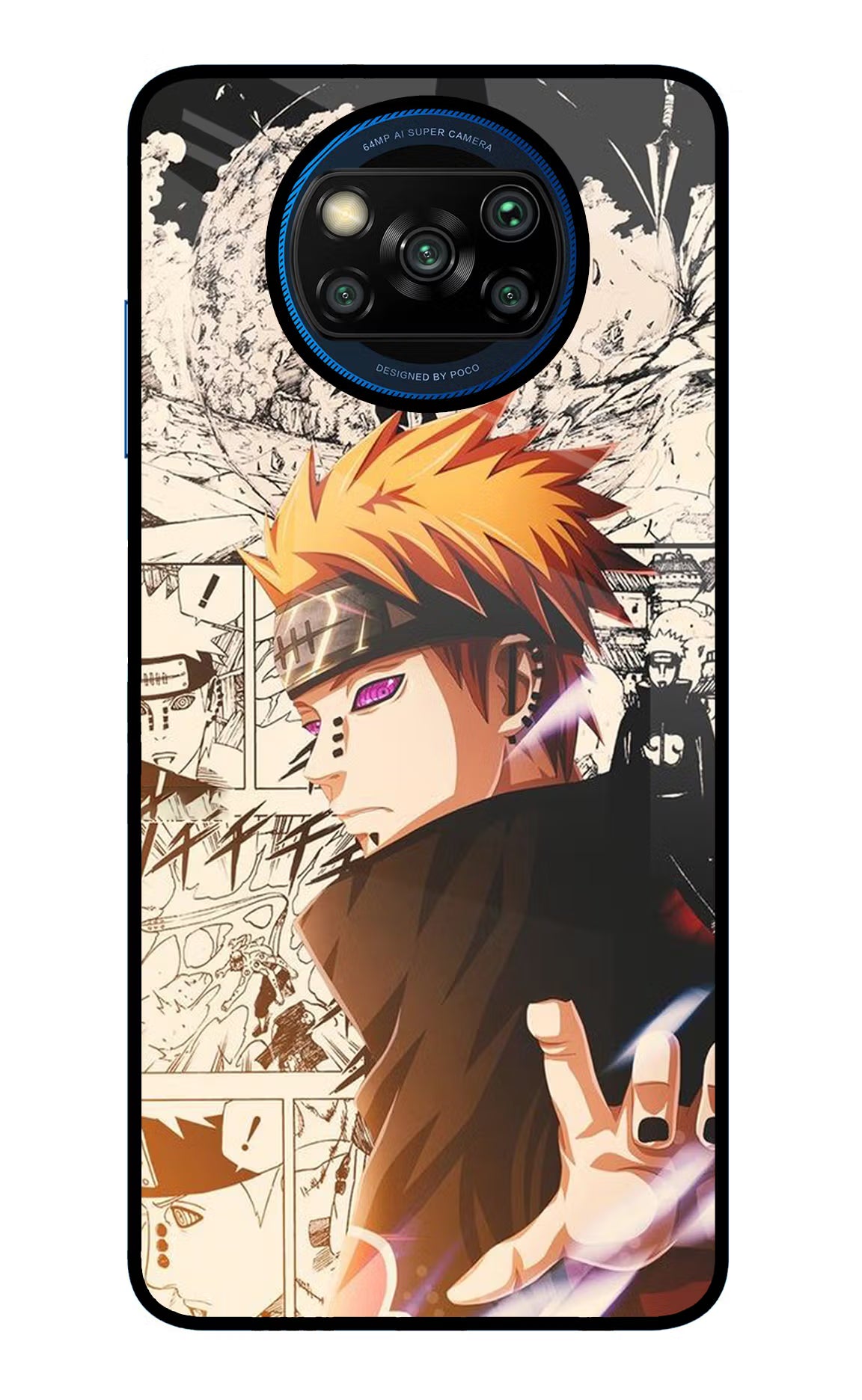Pain Anime Poco X3/X3 Pro Back Cover - Pain Anime Poco X3/X3 Pro Glass Case Back Cover by Casekaro Pain Anime Poco X3/X3 Pro Glass Case Back Cover by Casekaro