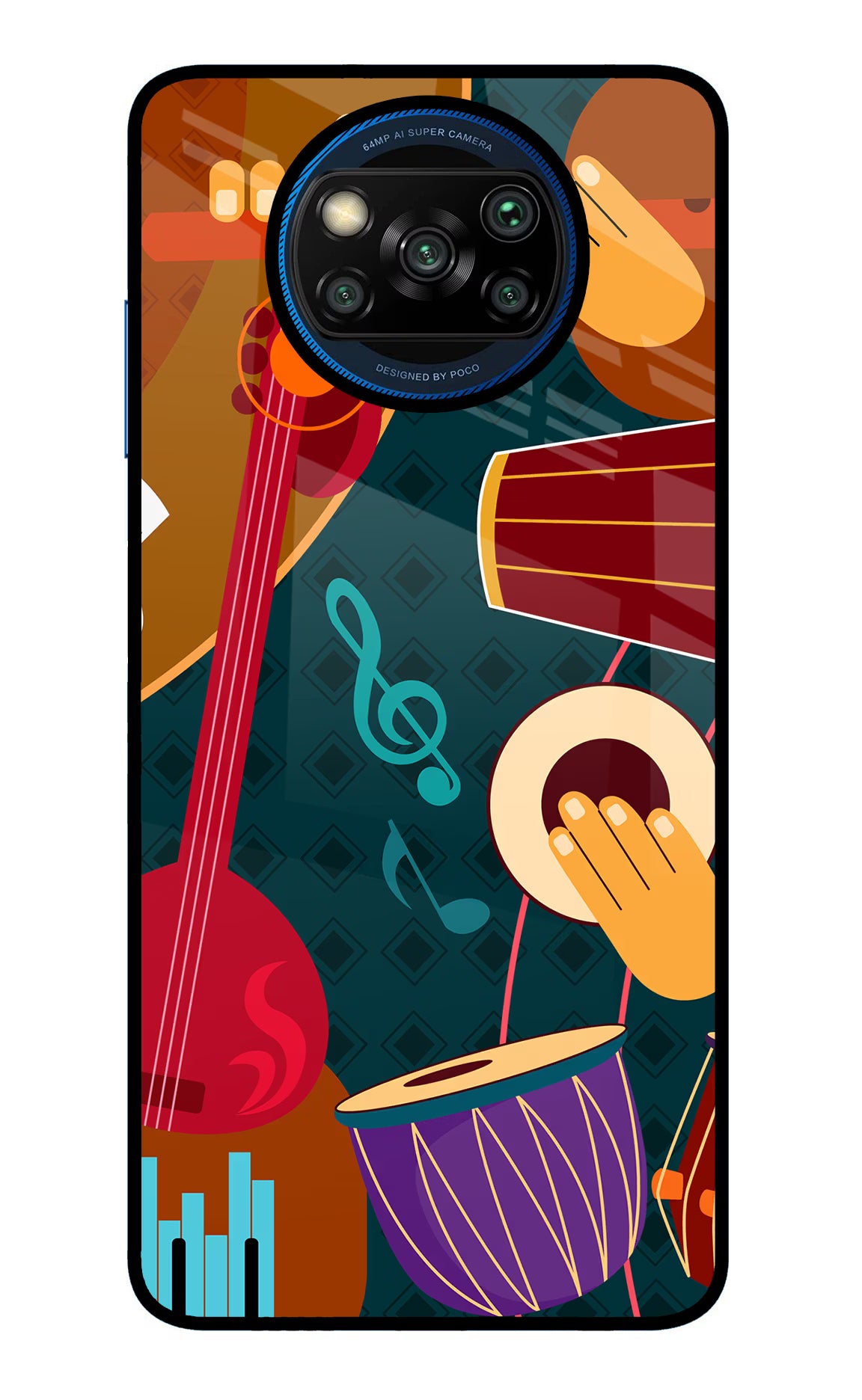 Music Instrument Poco X3/X3 Pro Glass Case - Music Instrument Poco X3/X3 Pro Glass Case Music Instrument Poco X3/X3 Pro Glass Case